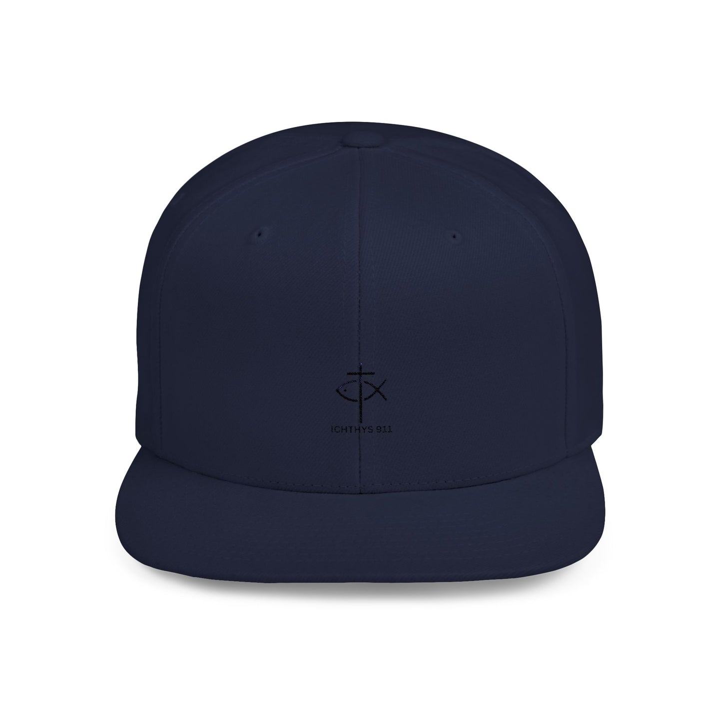Stylish Ichthys 911 Flat Bill Snapback Cap - Perfect for Casual Wear and Faith-Based Events