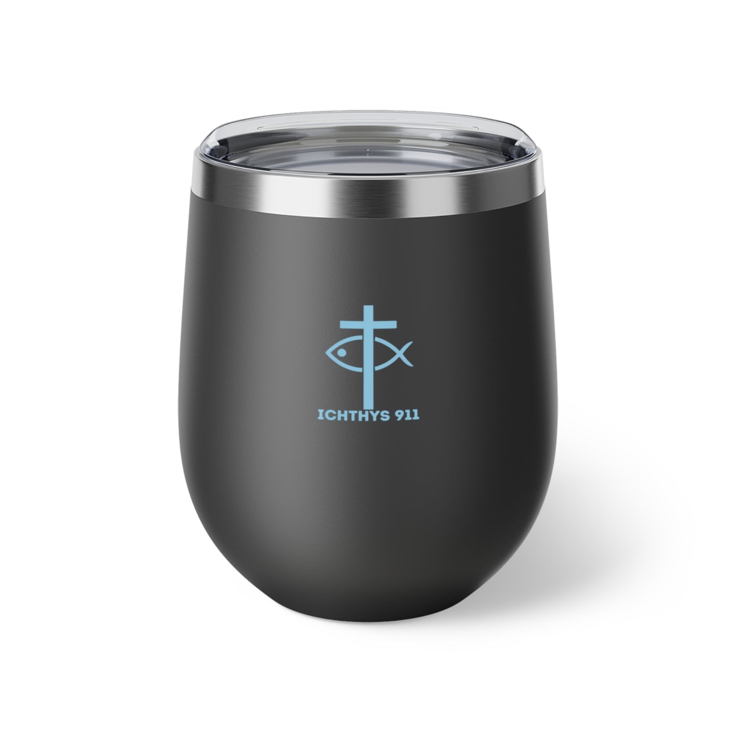 ICHTHYS 911 Copper Insulated Travel Cup - 12oz, Faith-Inspired Drinkware