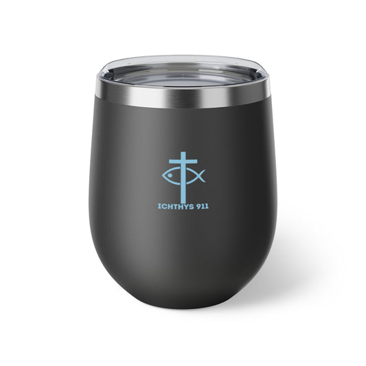 ICHTHYS 911 Copper Insulated Travel Cup - 12oz, Faith-Inspired Drinkware