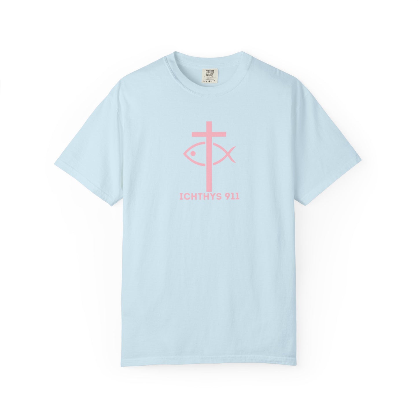 Faith, Hope, & Love - Pink font - Unisex Garment Dyed T-Shirt - 100% US Cotton - Men T-Shirt - Christian Women Tee - Faith-Inspired Shirt - Christian Fashion - Wear Your Faith - Additional Colors Added