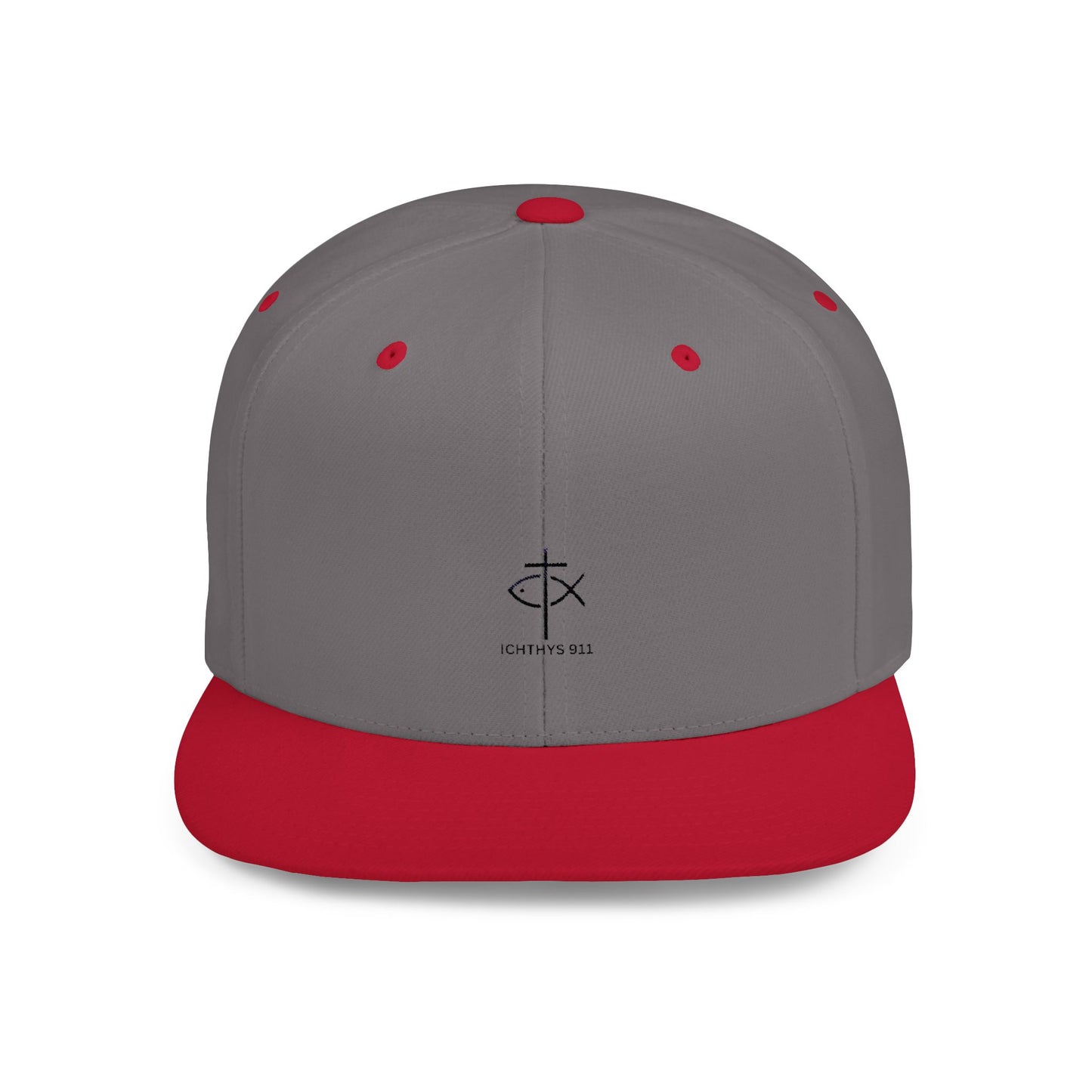 Stylish Ichthys 911 Flat Bill Snapback Cap - Perfect for Casual Wear and Faith-Based Events