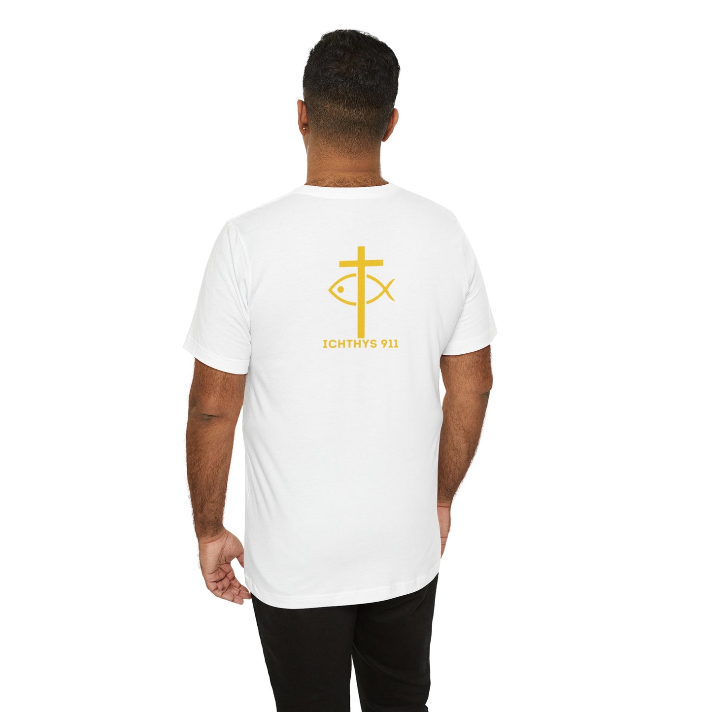 Roll With God Love Like Jesus - Reverse Design - Unisex T- Shirt - Lightweight 100% Cotton - Summer T - Arm Form Fitting - Men T- Shirt - Women T-Shirt - Christian T-Shirt - Love Like Jesus ICHTHYS 911