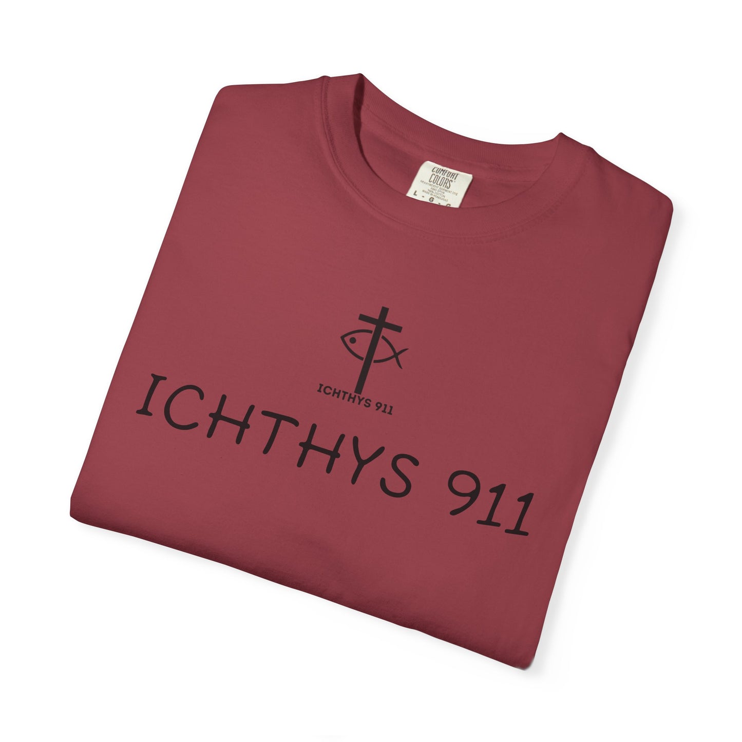 ICHTHYS 911 - "Authentic - Reverse" Black Font - Unisex T - Women T - Men T -Christian Tee - Faith-Inspired Shirt - Christian Fashion - Wear Your Faith