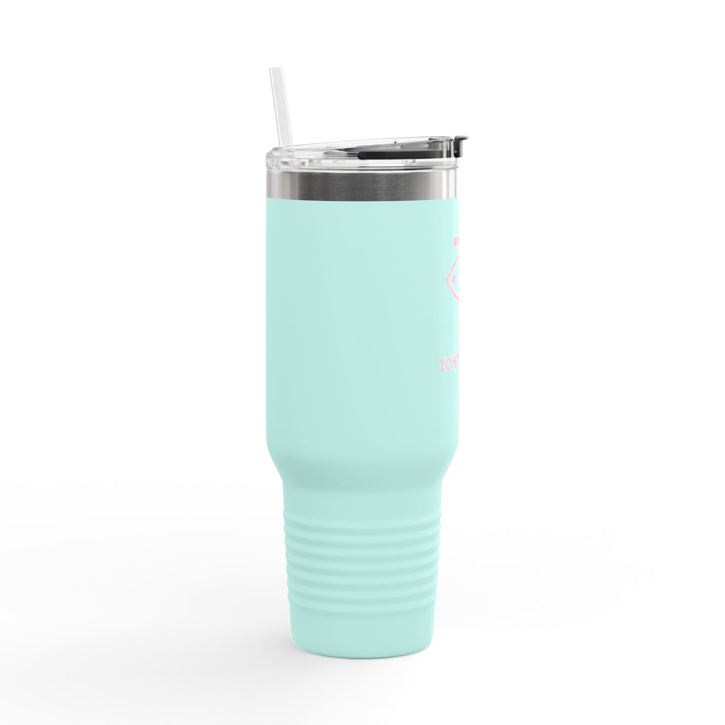 40oz Insulated Travel Mug with Straw - Perfect for On-the-Go Hydration & Outdoor Adventures - Featuring ICHTHYS 911
