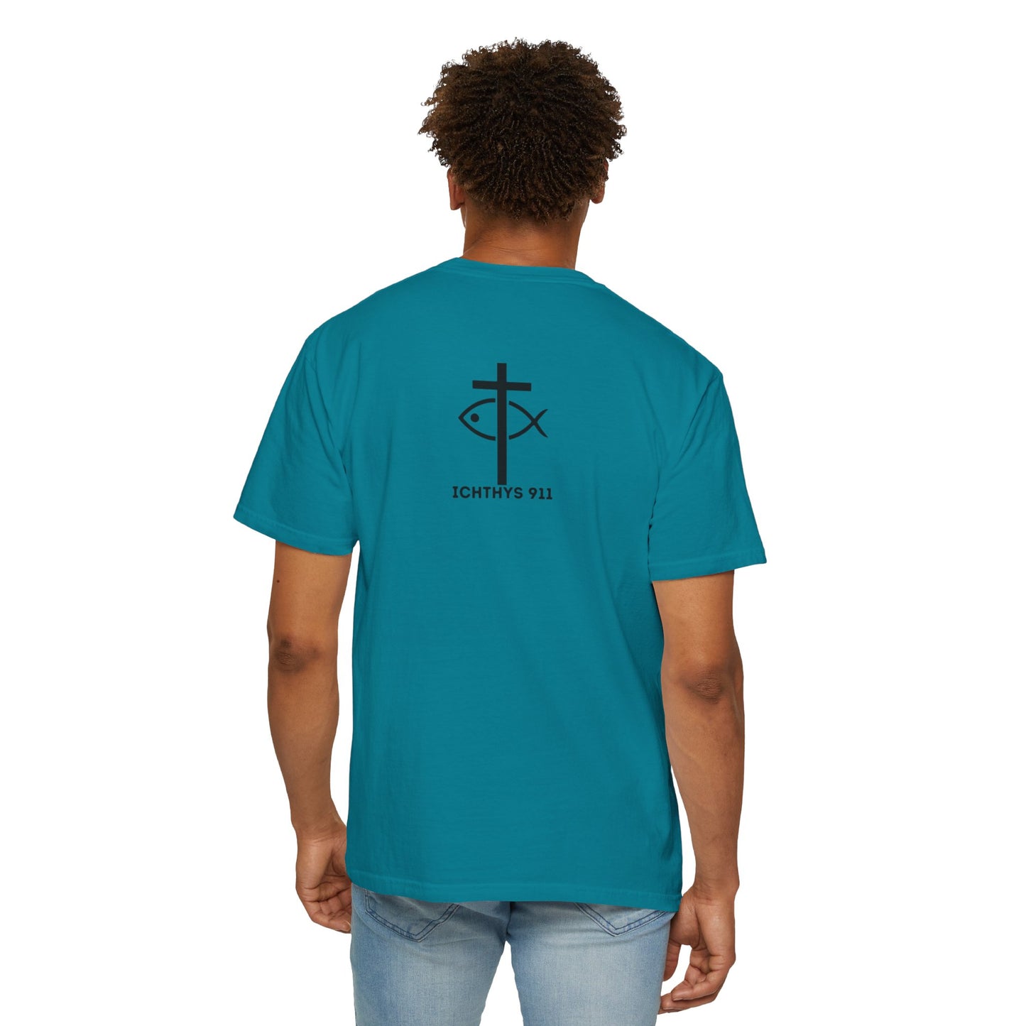 ICHTHYS 911 - "Authentic - Reverse" Black Font - Unisex T - Women T - Men T -Christian Tee - Faith-Inspired Shirt - Christian Fashion - Wear Your Faith