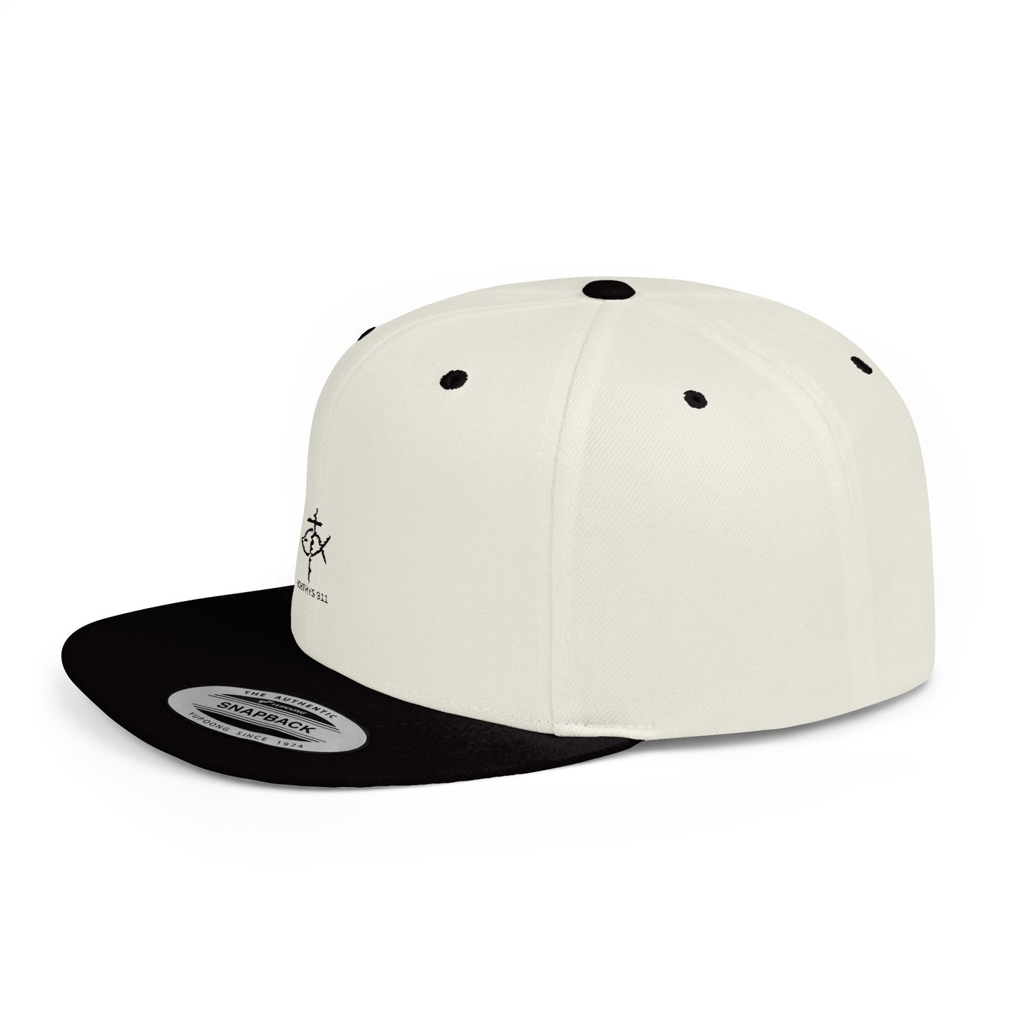 Stylish Ichthys 911 Flat Bill Snapback Cap - Perfect for Casual Wear and Faith-Based Events