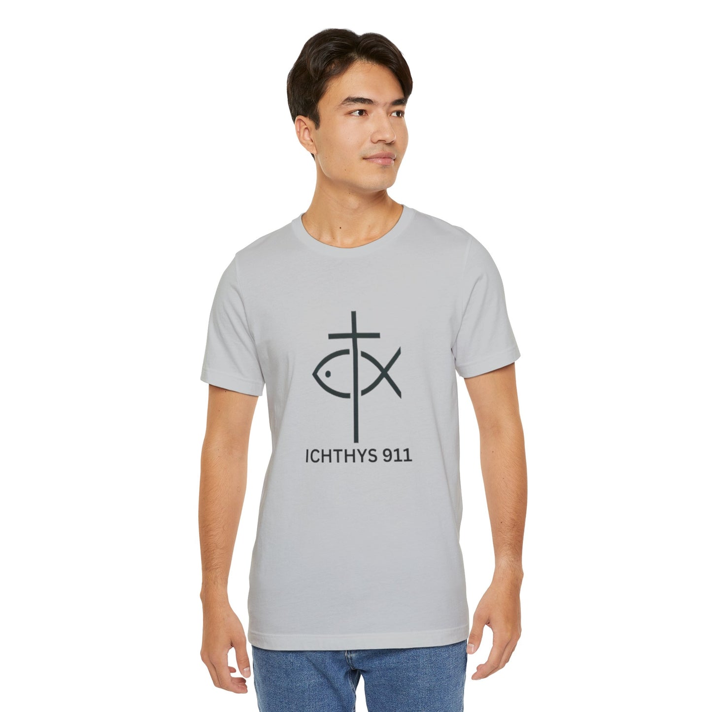 ICHTHYS 911 - Lightweight fabric - Unisex - 100% Airlume combed and ring-spun cotton - Light weight T-Shirt - Faith & Strength