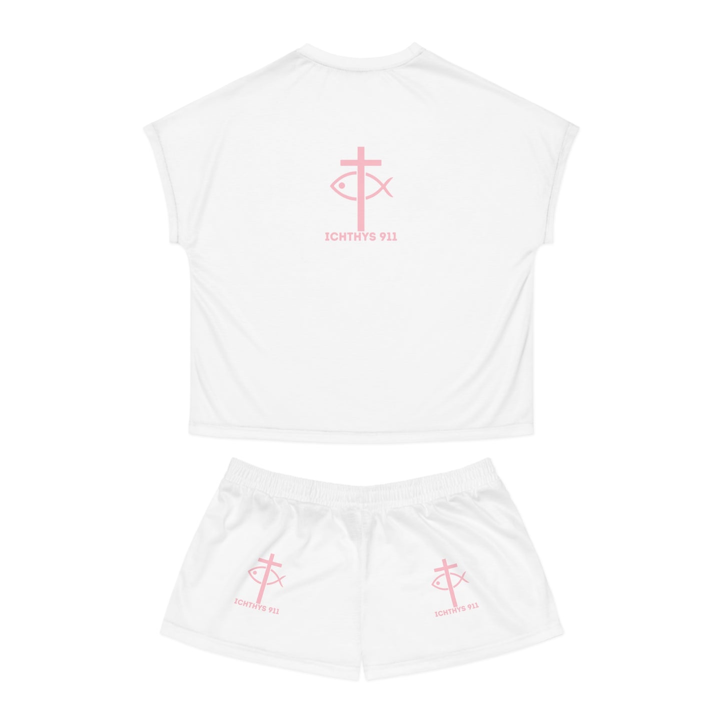 ICHTYHS 911 - Christian Short Pajama Set for Women - Soft & Comfortable Sleepwear