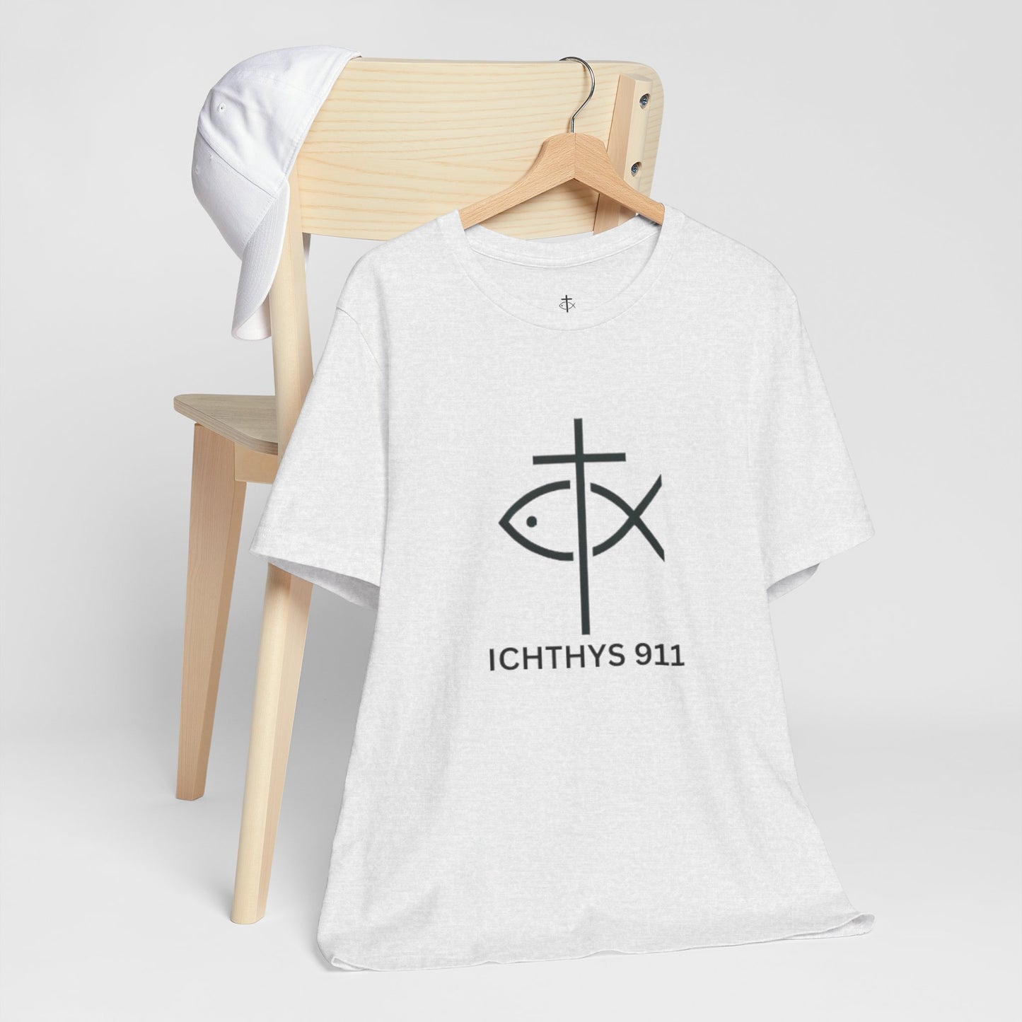 ICHTHYS 911 - Lightweight fabric - Unisex - 100% Airlume combed and ring-spun cotton - Light weight T-Shirt - Faith & Strength