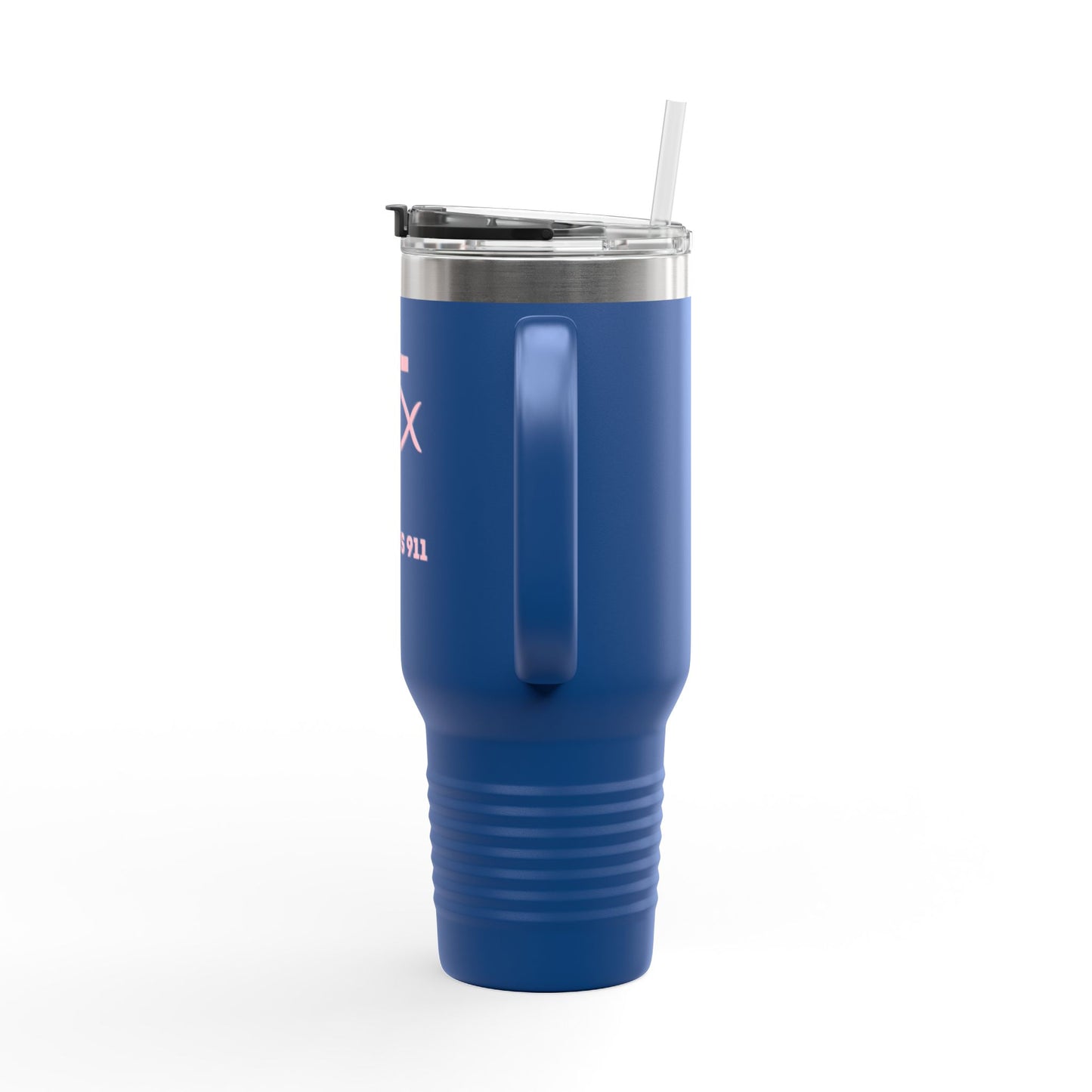 40oz Insulated Travel Mug with Straw - Perfect for On-the-Go Hydration & Outdoor Adventures - Featuring ICHTHYS 911