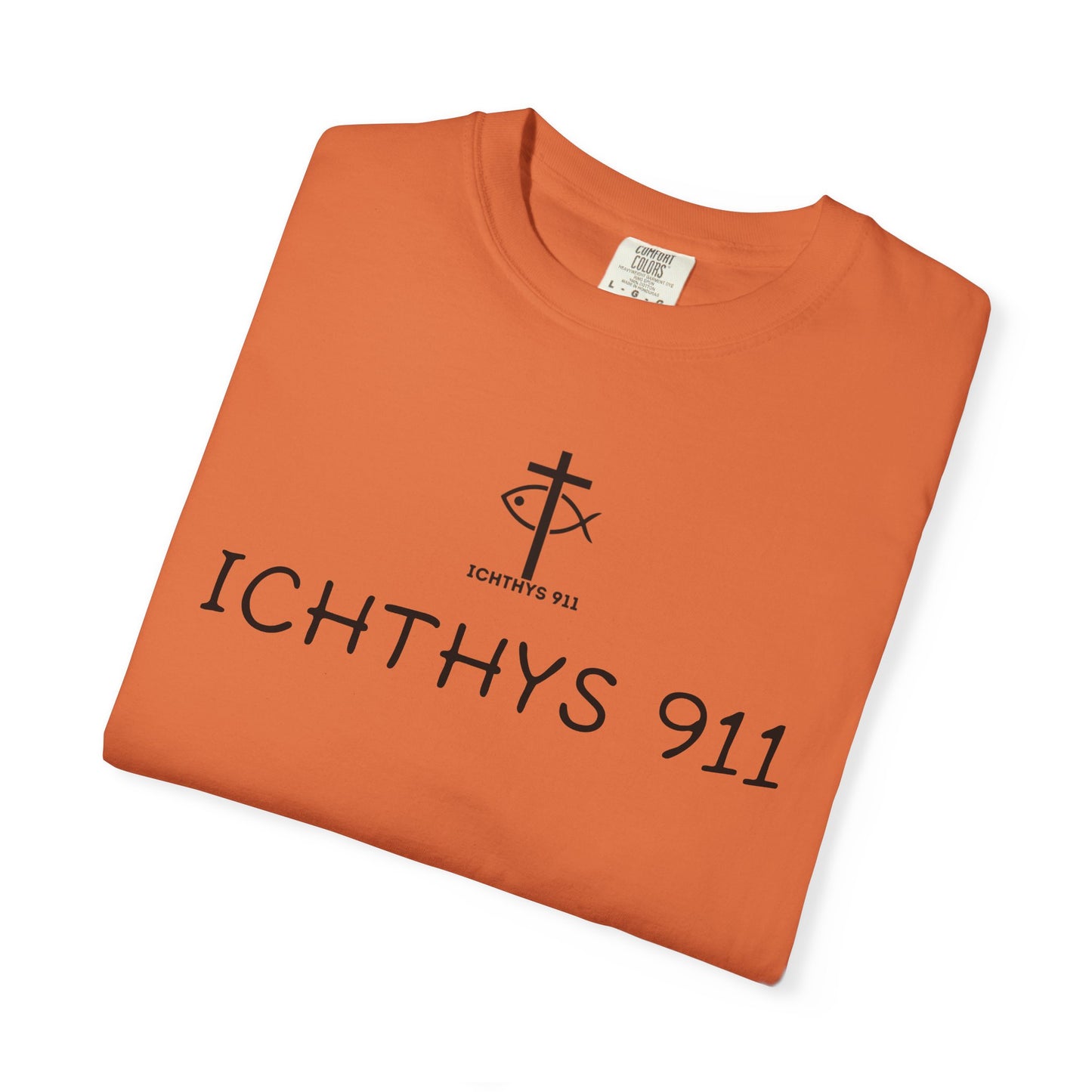 ICHTHYS 911 - "Authentic - Reverse" Black Font - Unisex T - Women T - Men T -Christian Tee - Faith-Inspired Shirt - Christian Fashion - Wear Your Faith