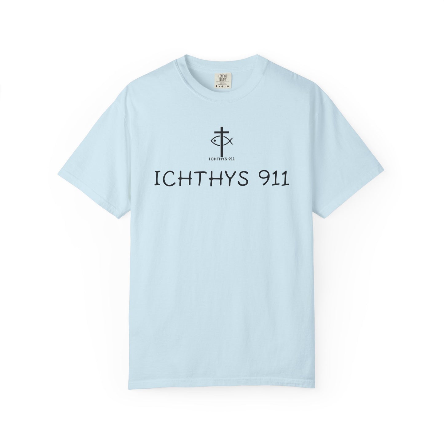 ICHTHYS 911 - "Authentic - Reverse" Black Font - Unisex T - Women T - Men T -Christian Tee - Faith-Inspired Shirt - Christian Fashion - Wear Your Faith