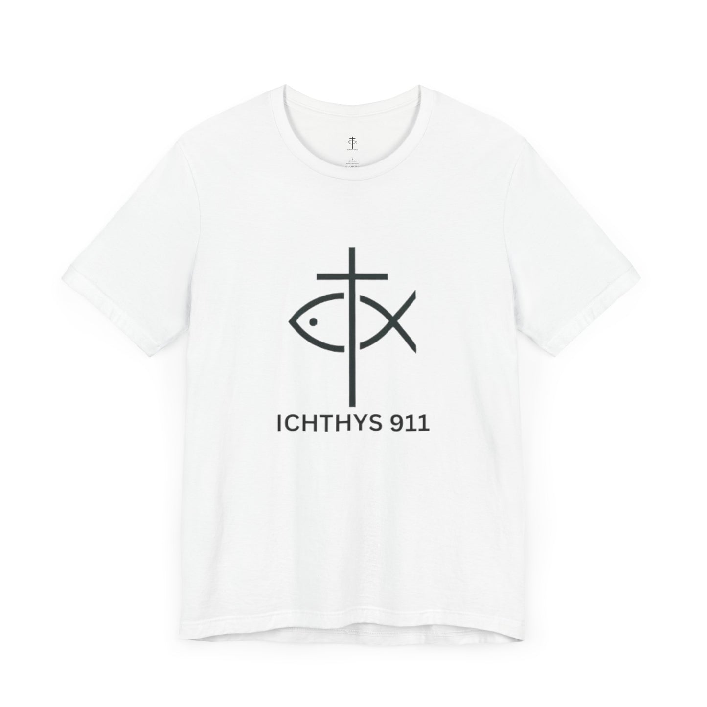 ICHTHYS 911 - Lightweight fabric - Unisex - 100% Airlume combed and ring-spun cotton - Light weight T-Shirt - Faith & Strength