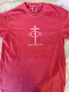 Faith, Hope, & Love - Pink font - Unisex Garment Dyed T-Shirt - 100% US Cotton - Men T-Shirt - Christian Women Tee - Faith-Inspired Shirt - Christian Fashion - Wear Your Faith - Additional Colors Added