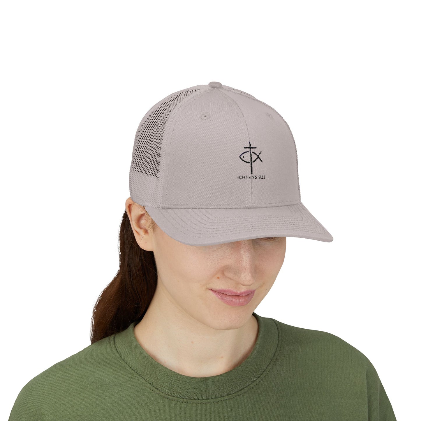 Ichthys 911 Snapback Trucker Cap - Stylish Faith-Inspired Hat