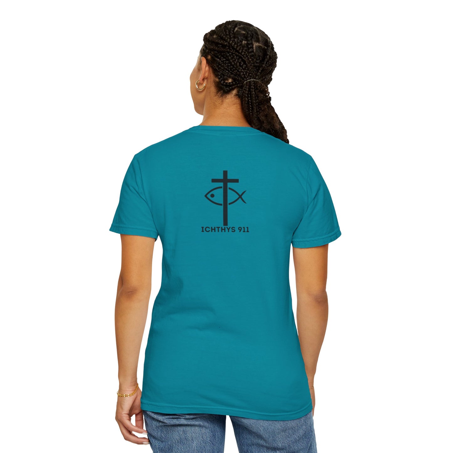 ICHTHYS 911 - "Authentic - Reverse" Black Font - Unisex T - Women T - Men T -Christian Tee - Faith-Inspired Shirt - Christian Fashion - Wear Your Faith