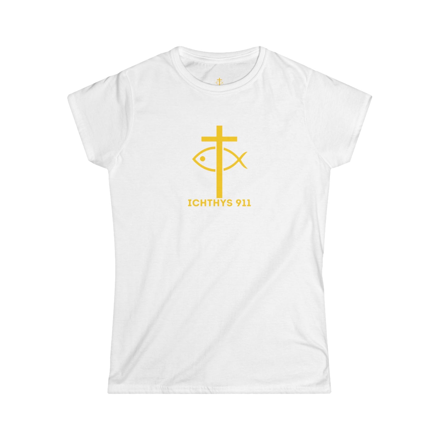 ICHTHYS 911 - "Roll With God Love Like Jesus" Faith-Inspired Women's Tee - Summer Light T-Shirt - Wear Your Faith - Softstyle Tee