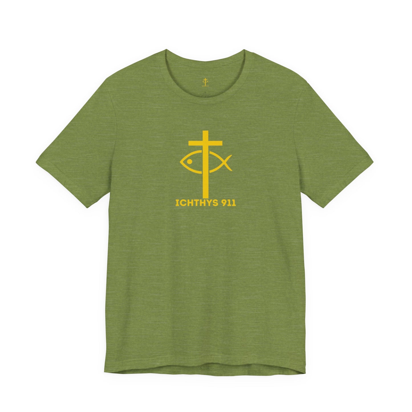 "Roll With God Ride With Jesus" - Gold Font - Unisex T- Shirt - Lightweight 100% Cotton - Summer T - Arm Form Fitting - Men T- Shirt - Women T-Shirt - Christian T-Shirt - ICHTHYS 911