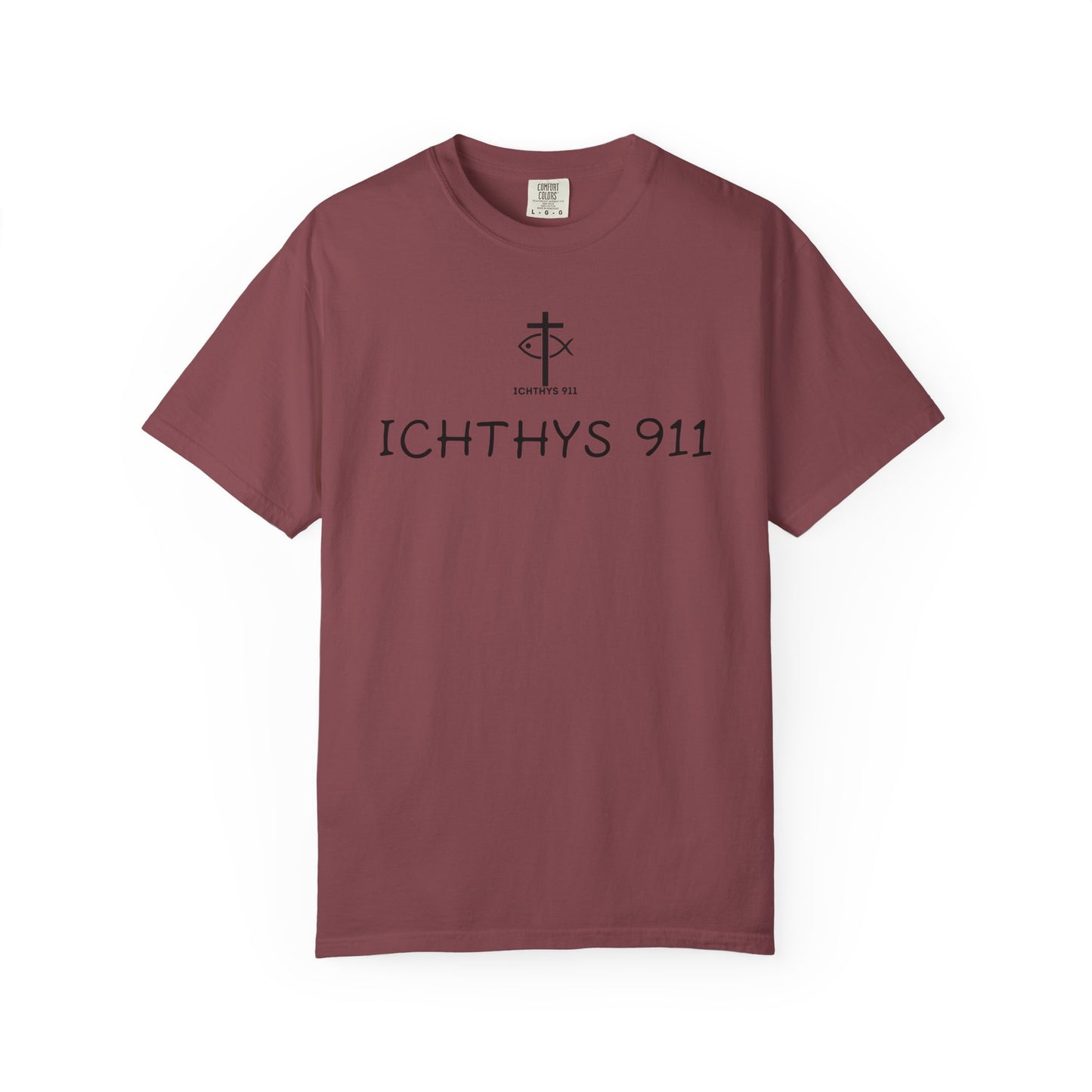 ICHTHYS 911 - "Authentic - Reverse" Black Font - Unisex T - Women T - Men T -Christian Tee - Faith-Inspired Shirt - Christian Fashion - Wear Your Faith