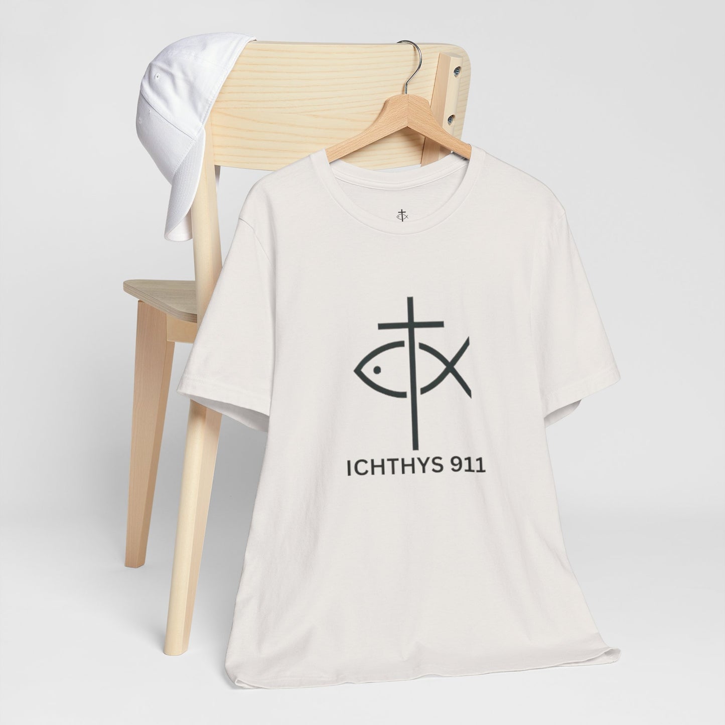 ICHTHYS 911 - Lightweight fabric - Unisex - 100% Airlume combed and ring-spun cotton - Light weight T-Shirt - Faith & Strength