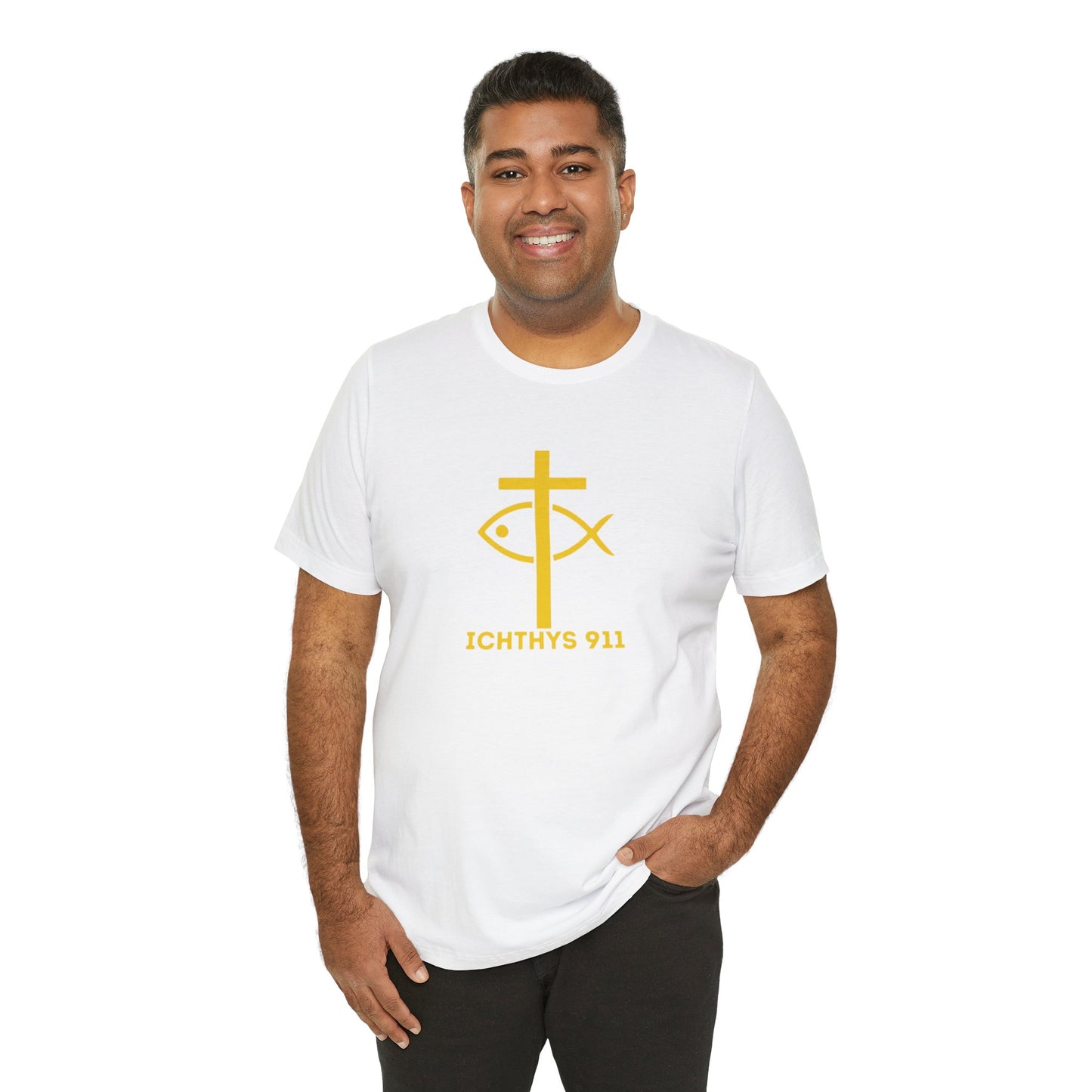 "Roll With God" - Unisex T- Shirt - Lightweight 100% Cotton - Summer T - Arm Form Fitting - Men T- Shirt - Women T-Shirt - Christian T-Shirt - Love Like Jesus - ICHTHYS 911 Design