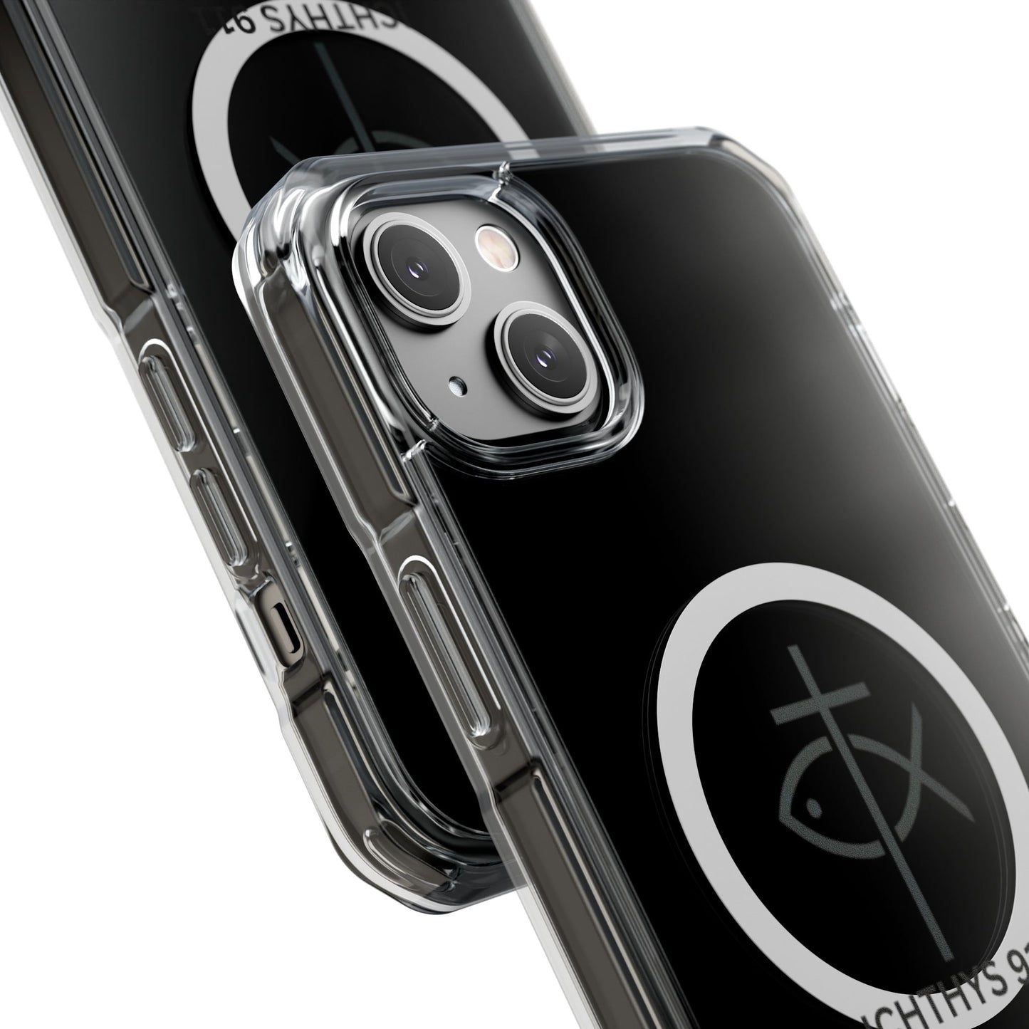 Magnetic Clear Case with Faith Symbol - Durable iPhone Protection