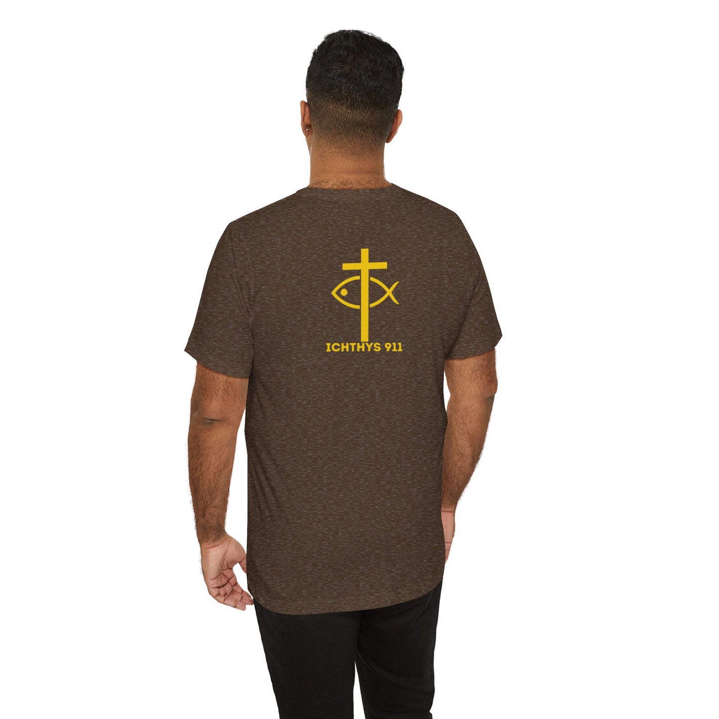 Roll With God Love Like Jesus - Reverse Design - Unisex T- Shirt - Lightweight 100% Cotton - Summer T - Arm Form Fitting - Men T- Shirt - Women T-Shirt - Christian T-Shirt - Love Like Jesus ICHTHYS 911