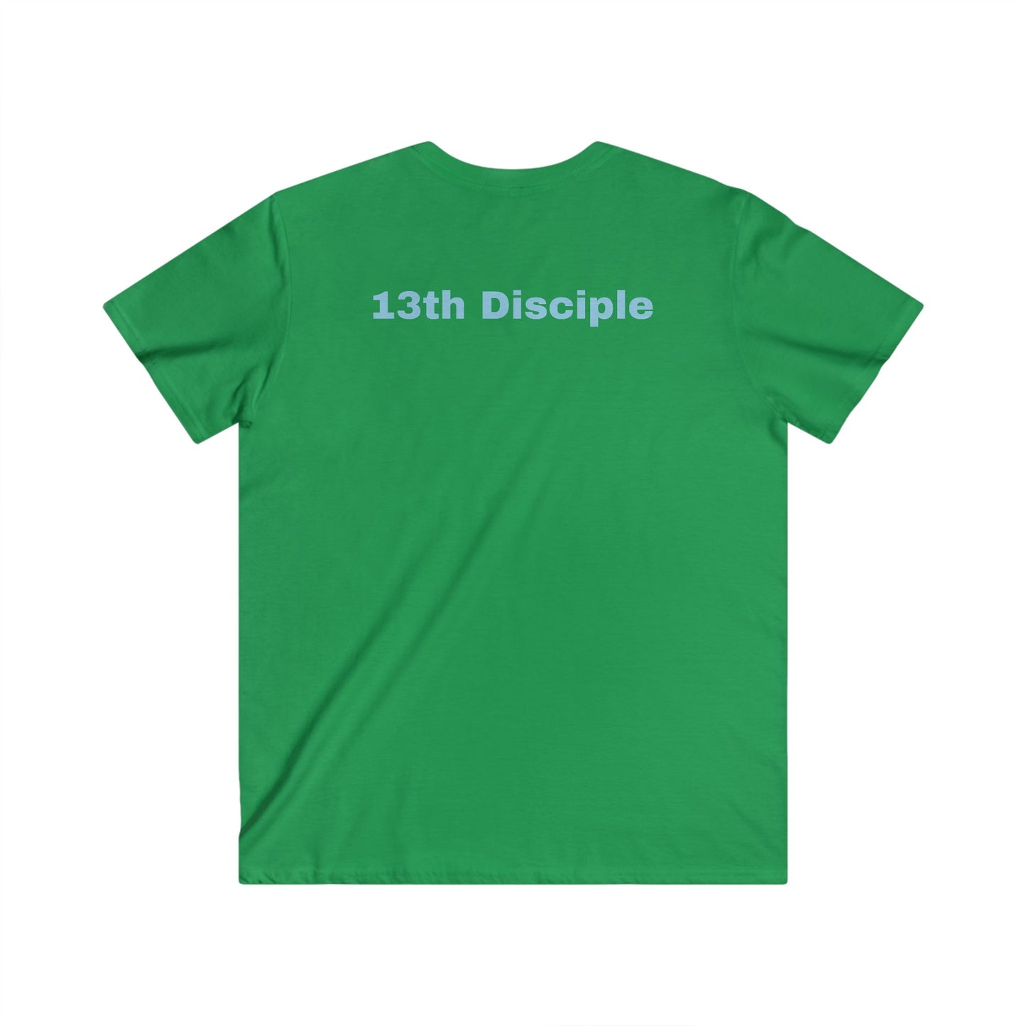 13th Disciple Christian Theme Men's V-Neck Tee - Faith-Inspired Short Sleeve T-Shirt ICHTHYS 911 t-shirts featuring “13th Disciple” on the back (or front) and  ICHTHYS 911 logo on the opposite side. (Copy)