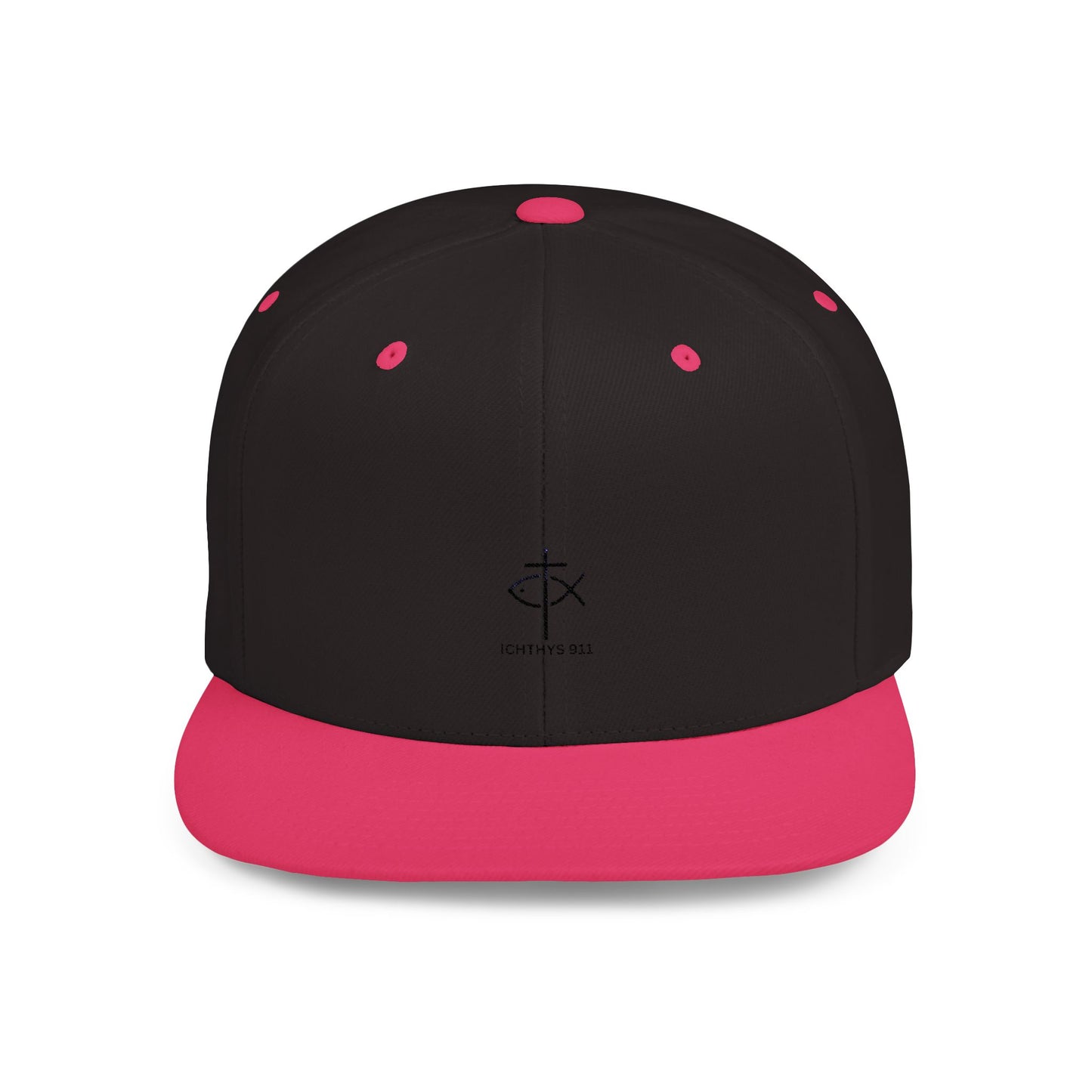 Stylish Ichthys 911 Flat Bill Snapback Cap - Perfect for Casual Wear and Faith-Based Events
