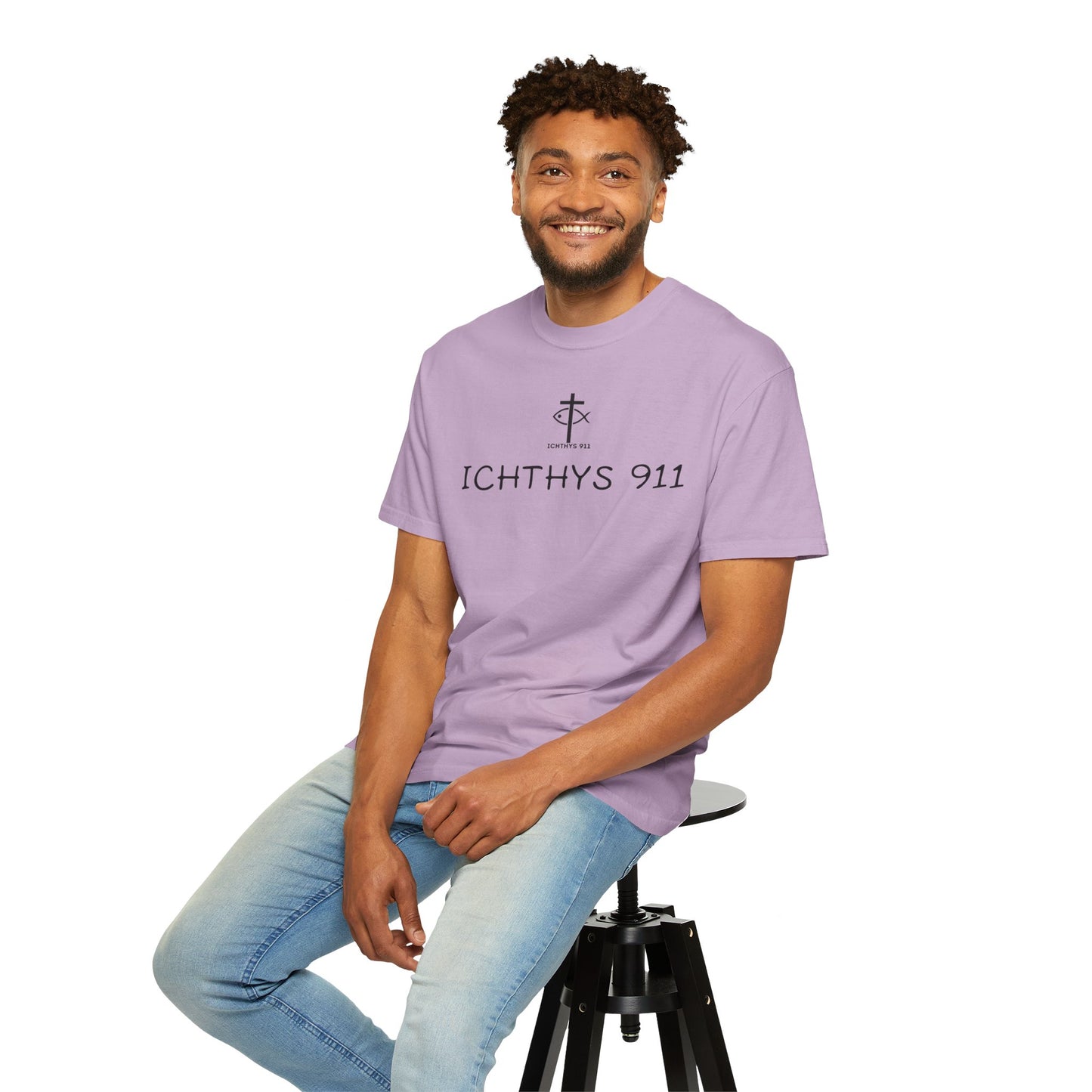 ICHTHYS 911 - "Authentic - Reverse" Black Font - Unisex T - Women T - Men T -Christian Tee - Faith-Inspired Shirt - Christian Fashion - Wear Your Faith