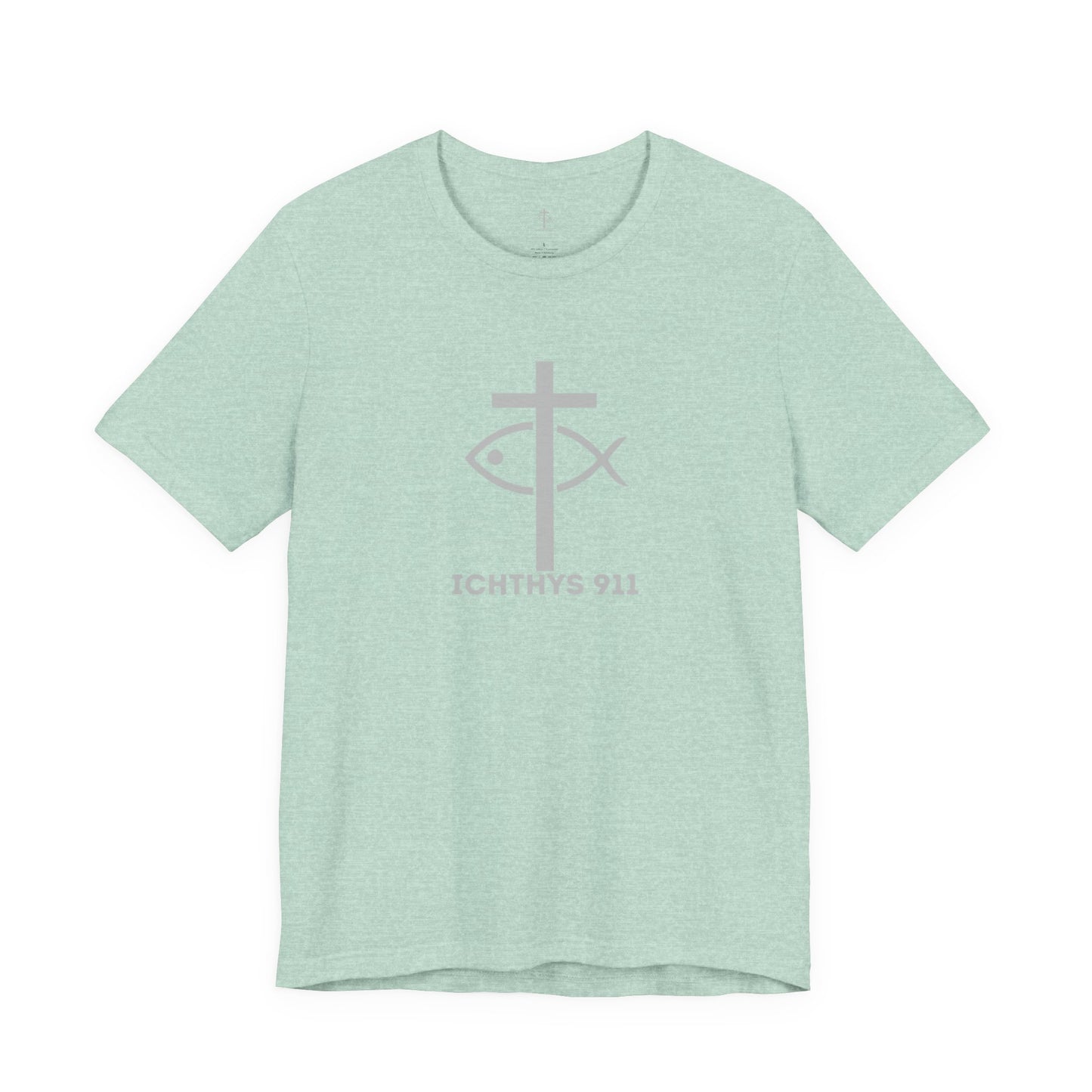 Roll With God Ride With Jesus - Silver Font - Unisex T- Shirt - Lightweight 100% Cotton - Summer T - Arm Form Fitting - Men T- Shirt - Women T-Shirt - Christian T-Shirt - ICHTHYS 911