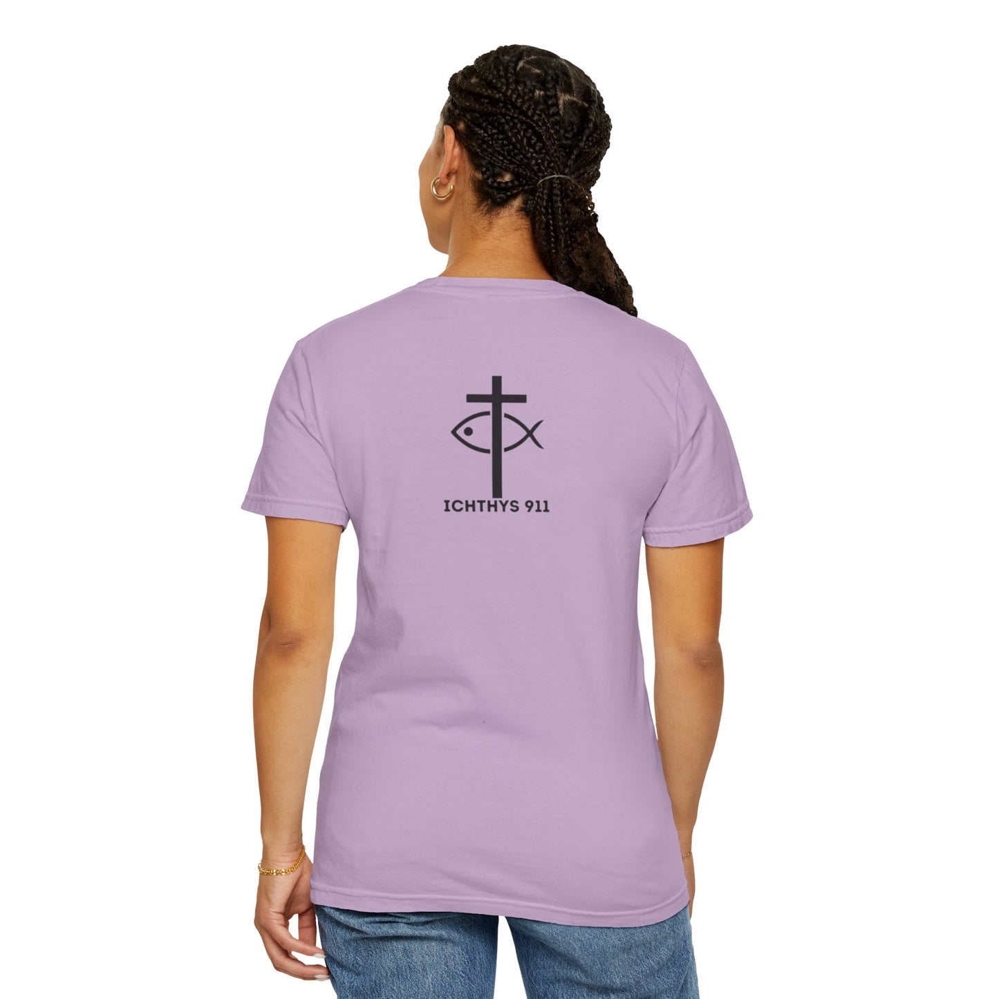 ICHTHYS 911 - "Authentic - Reverse" Black Font - Unisex T - Women T - Men T -Christian Tee - Faith-Inspired Shirt - Christian Fashion - Wear Your Faith