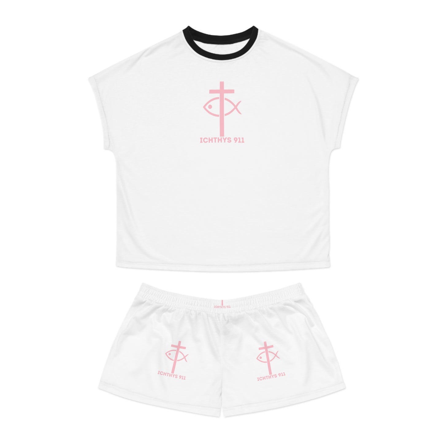 ICHTYHS 911 - Christian Short Pajama Set for Women - Soft & Comfortable Sleepwear