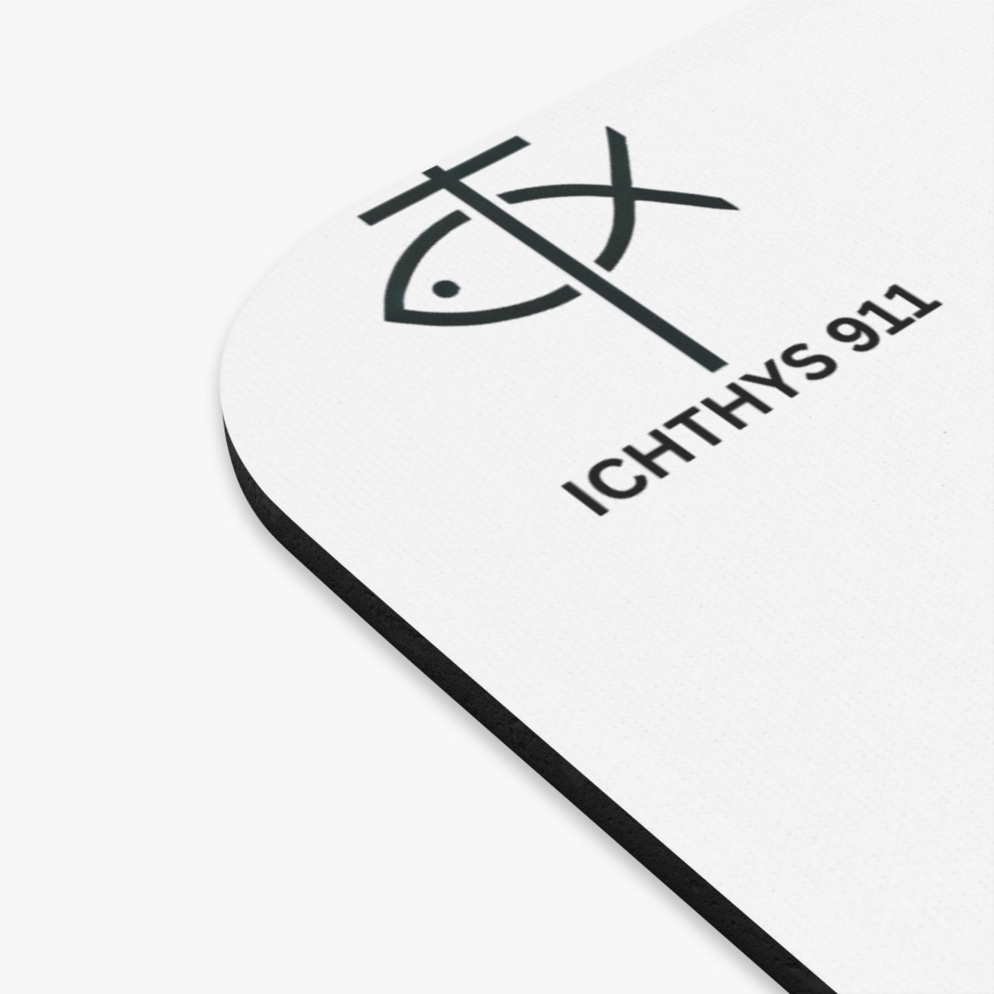 Christian Symbol Mouse Pad - ICHTHYS 911 Design