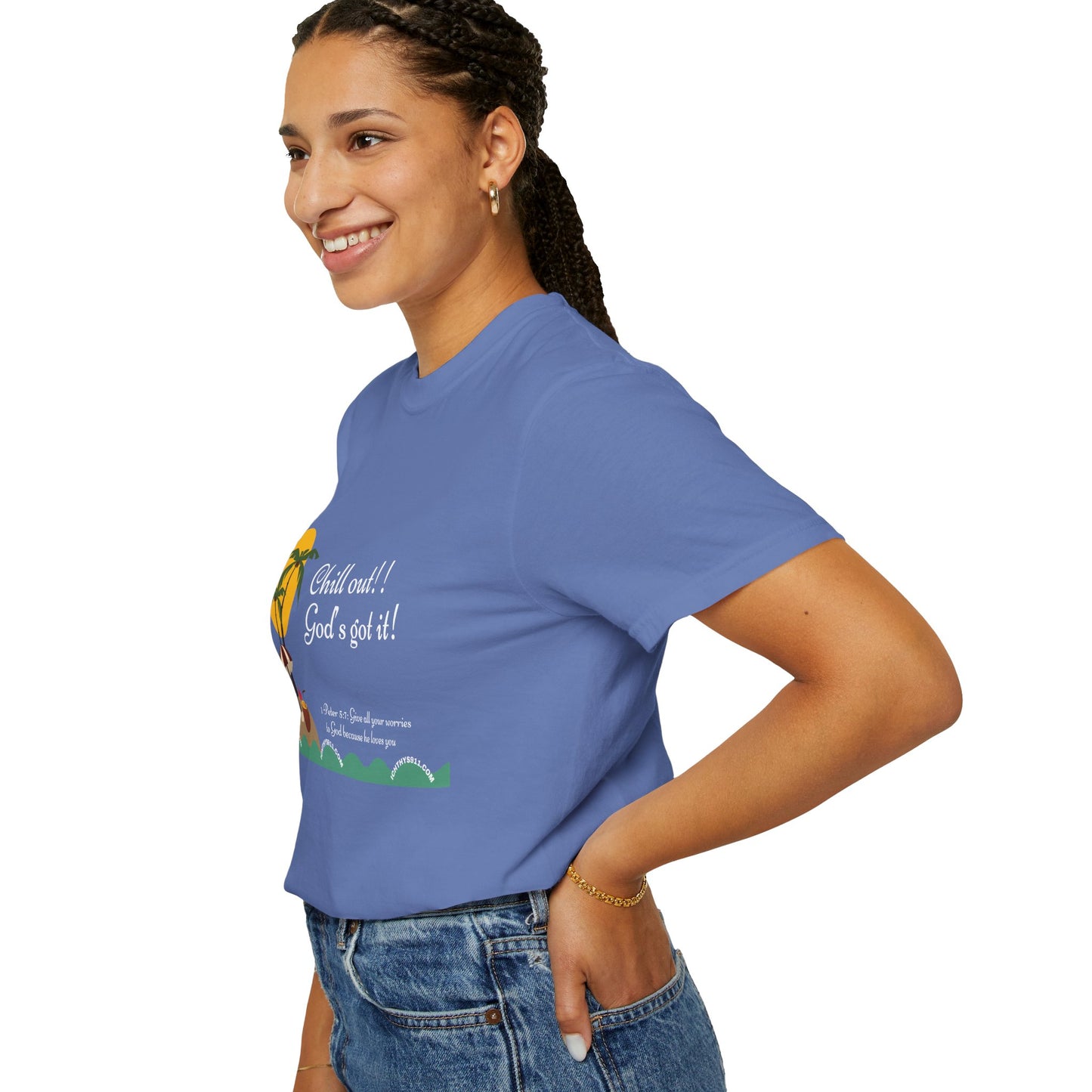 Chill Out God's got it White Font - Unisex T- Shirt - Medium Weight 100% Cotton - Summer T - Men T- Shirt - Women T-Shirt - Christian T-Shirt - Beach