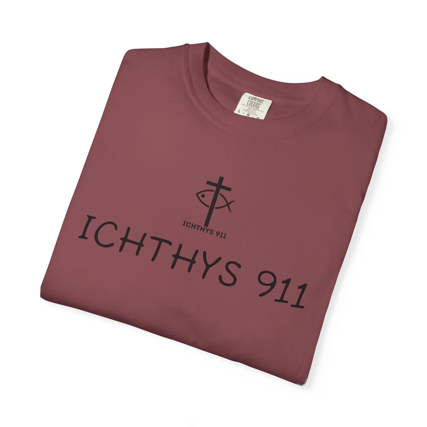 ICHTHYS 911 - "Authentic - Reverse" Black Font - Unisex T - Women T - Men T -Christian Tee - Faith-Inspired Shirt - Christian Fashion - Wear Your Faith