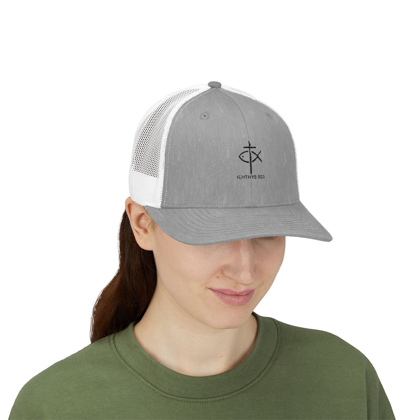 Ichthys 911 Snapback Trucker Cap - Stylish Faith-Inspired Hat
