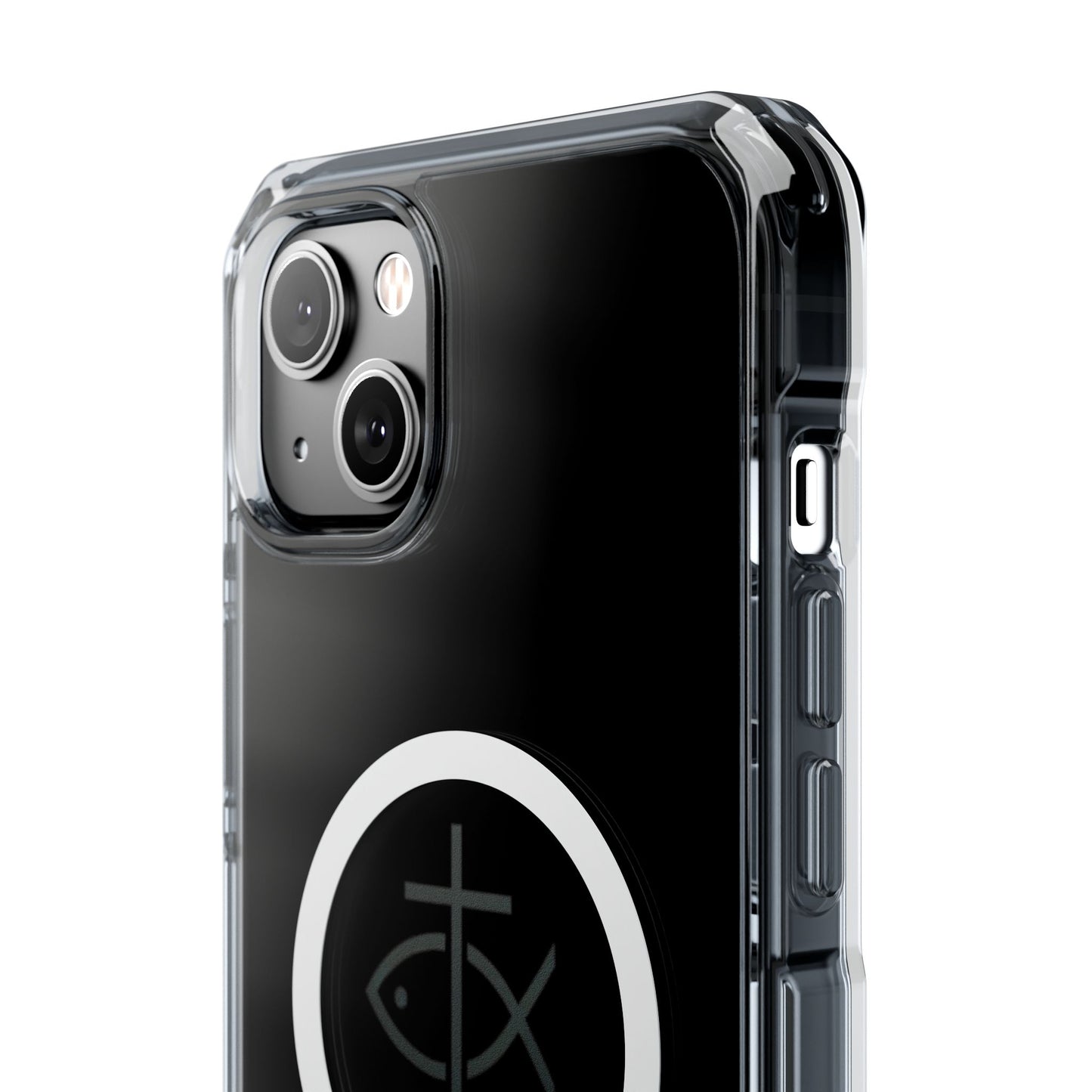 Magnetic Clear Case with Faith Symbol - Durable iPhone Protection