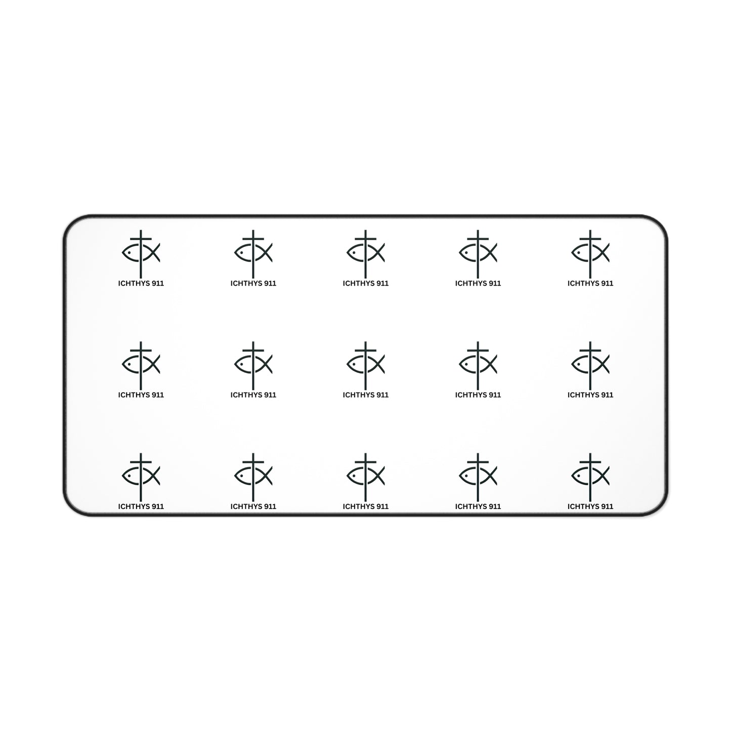 Personalized Black Desk Mat with Monogram Design - Stylish Office Accessory for Creatives