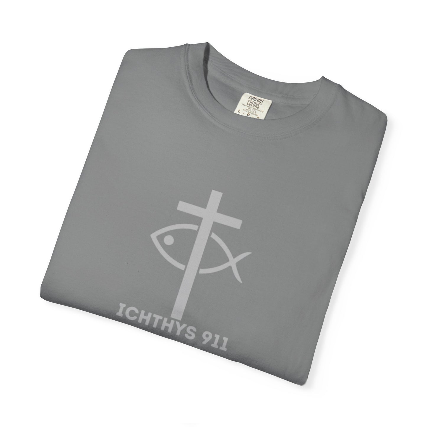 "Roll With God Ride With Jesus" - Silver Font - Unisex T- Shirt - Medium Weight 100% Cotton - Summer T - Men T- Shirt - Women T-Shirt - Christian T-Shirt - ICHTHYS 911