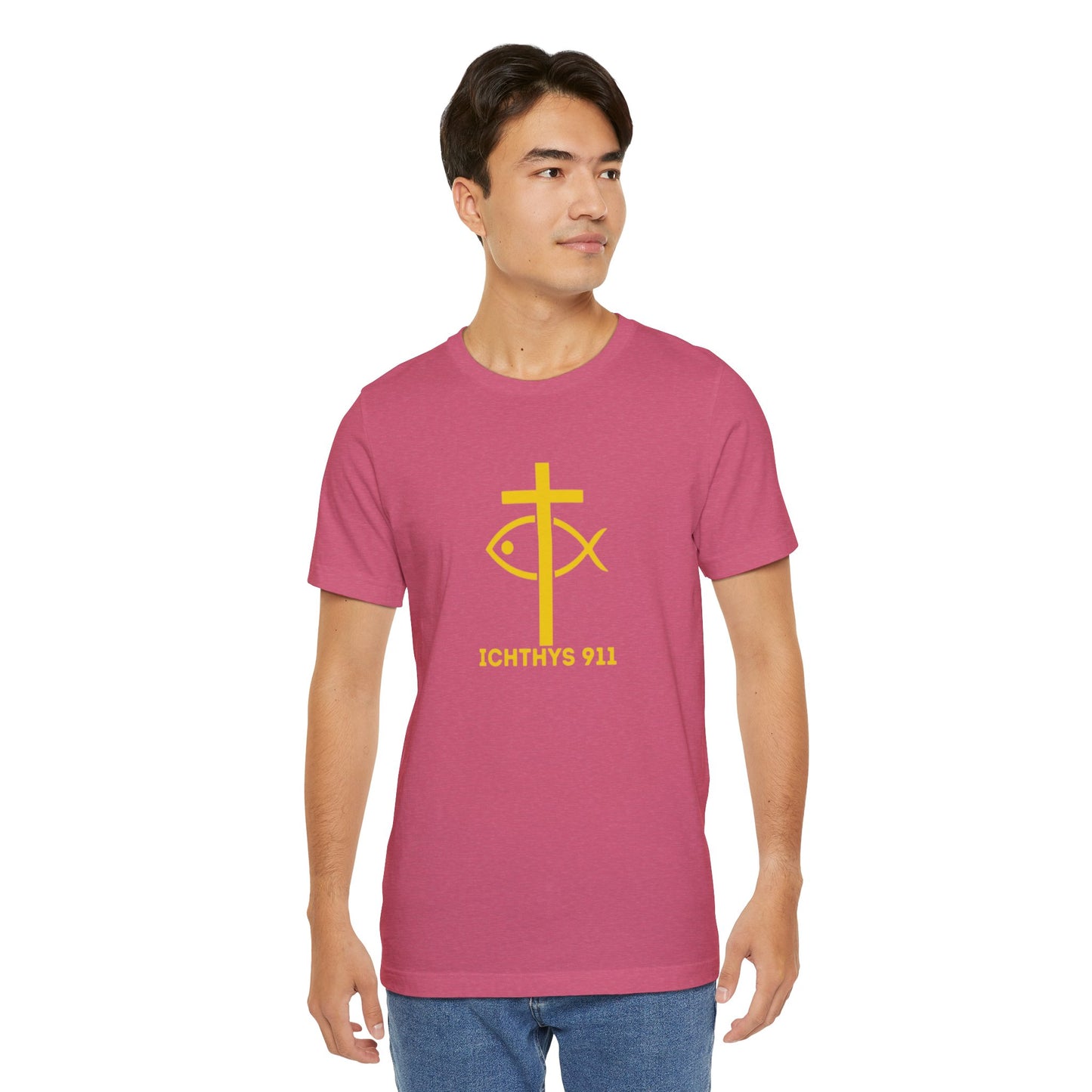 "Roll With God" - Unisex T- Shirt - Lightweight 100% Cotton - Summer T - Arm Form Fitting - Men T- Shirt - Women T-Shirt - Christian T-Shirt - Love Like Jesus - ICHTHYS 911 Design