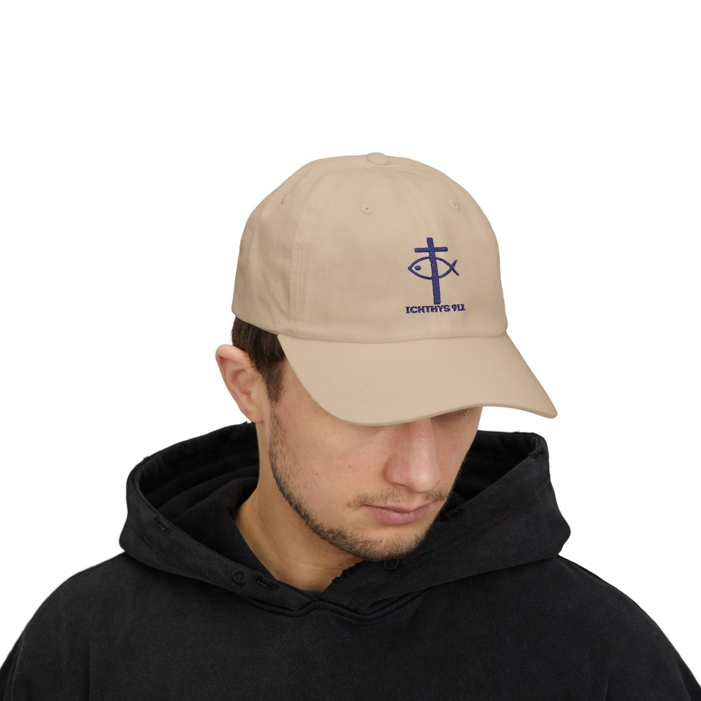 ICHTHYS 911 Classic Dad Cap - Faith-Inspired Adjustable Hat - Soft Hat - Adjustable Strap - Wear Your Faith - Unisex
