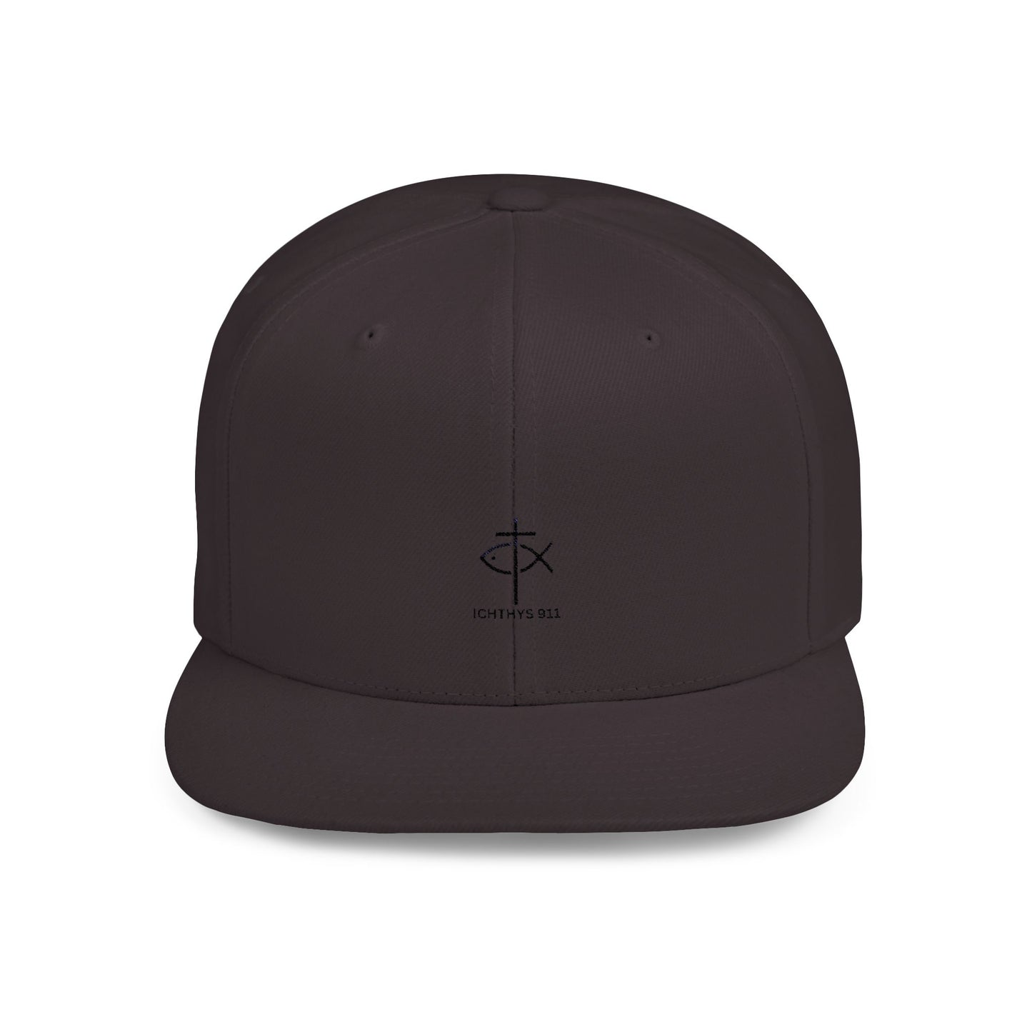 Stylish Ichthys 911 Flat Bill Snapback Cap - Perfect for Casual Wear and Faith-Based Events