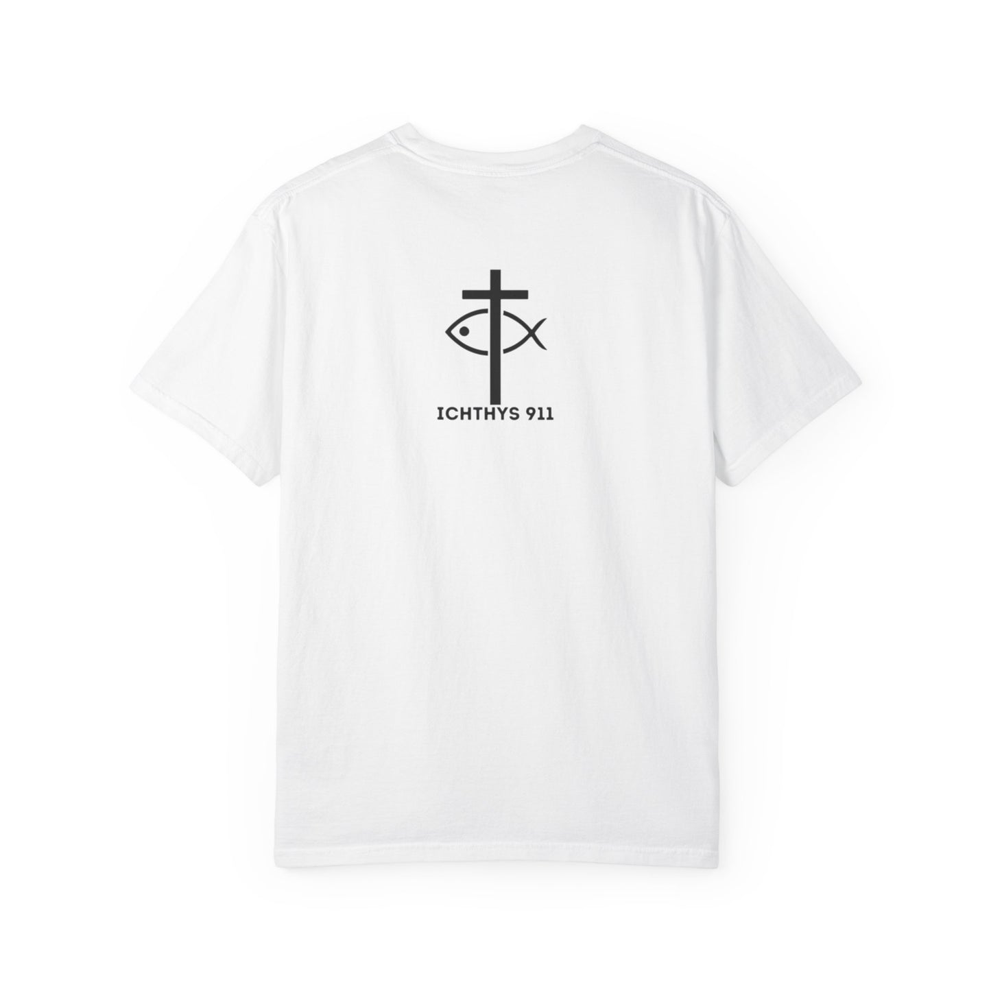 ICHTHYS 911 - "Authentic - Reverse" Black Font - Unisex T - Women T - Men T -Christian Tee - Faith-Inspired Shirt - Christian Fashion - Wear Your Faith
