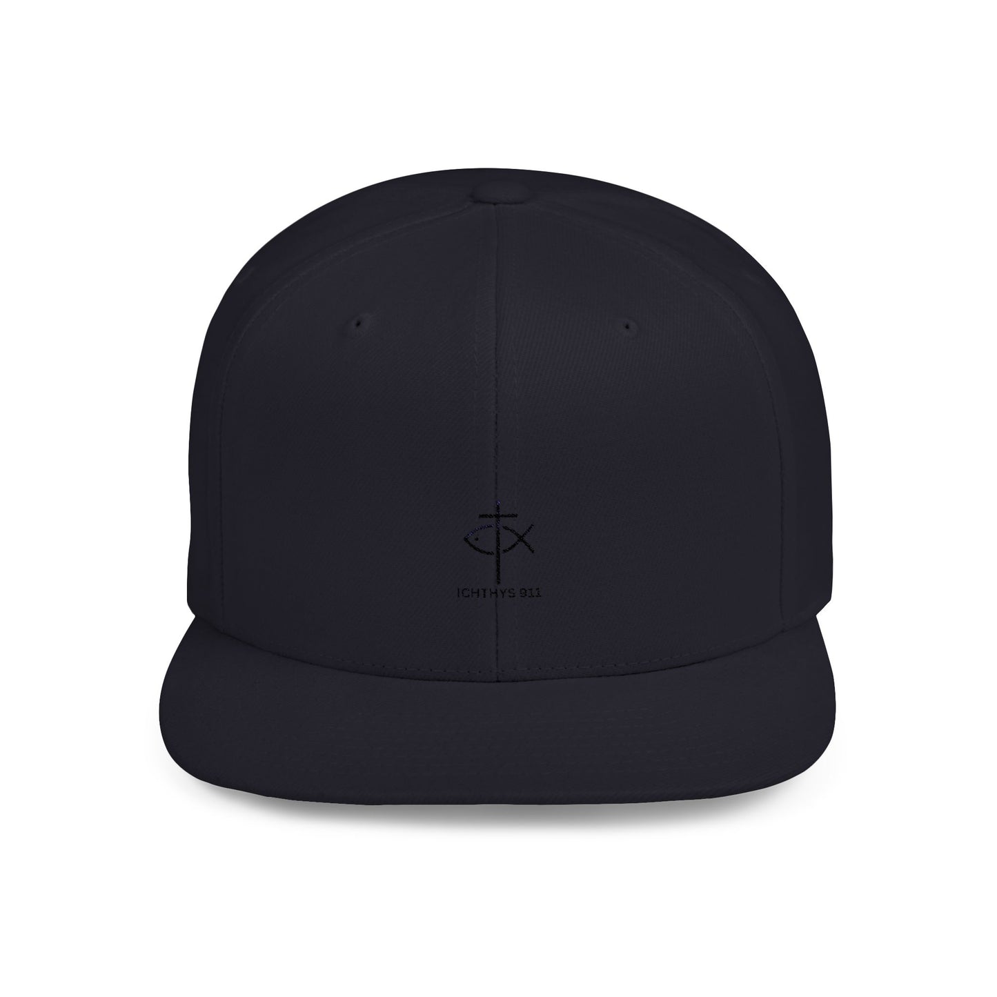 Stylish Ichthys 911 Flat Bill Snapback Cap - Perfect for Casual Wear and Faith-Based Events