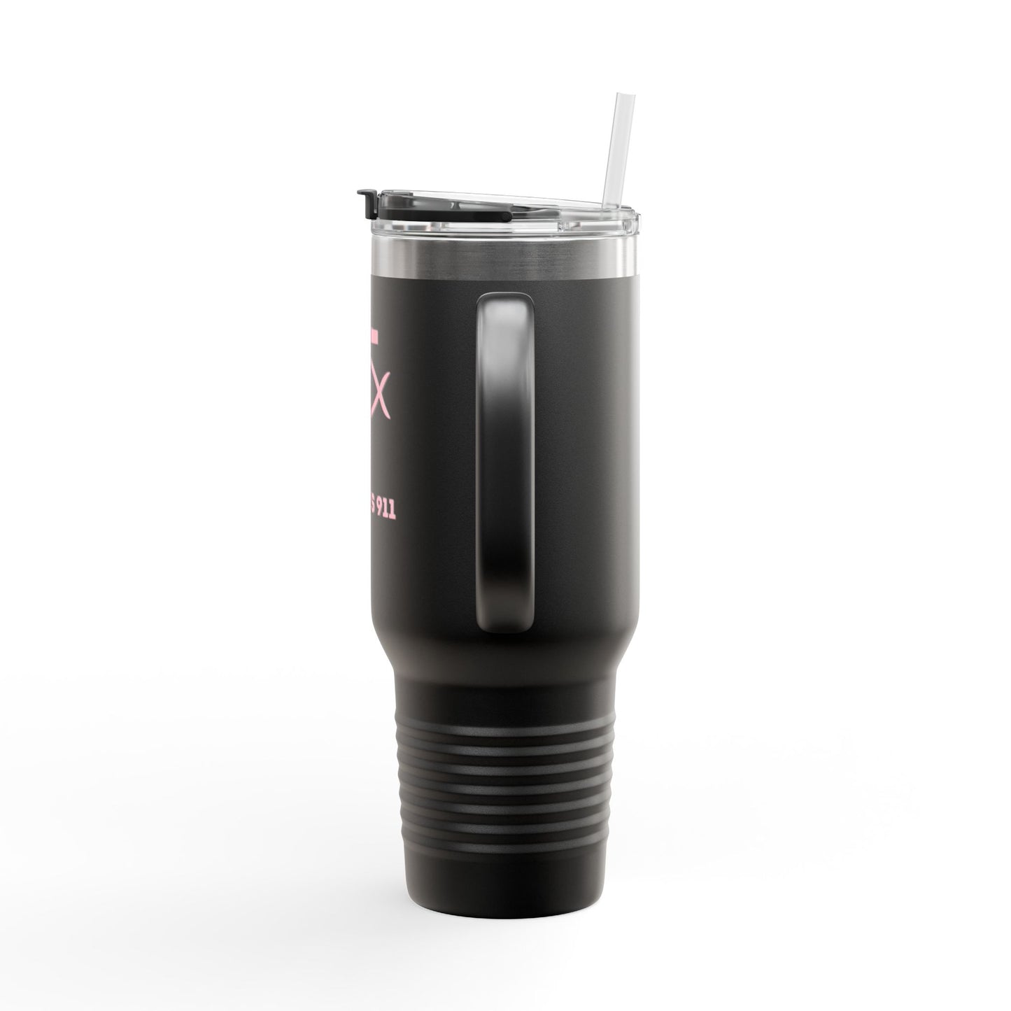 40oz Insulated Travel Mug with Straw - Perfect for On-the-Go Hydration & Outdoor Adventures - Featuring ICHTHYS 911