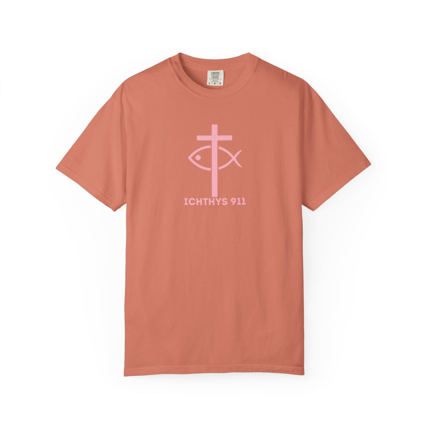 Faith, Hope, & Love - Pink font - Unisex Garment Dyed T-Shirt - 100% US Cotton - Men T-Shirt - Christian Women Tee - Faith-Inspired Shirt - Christian Fashion - Wear Your Faith - Additional Colors Added
