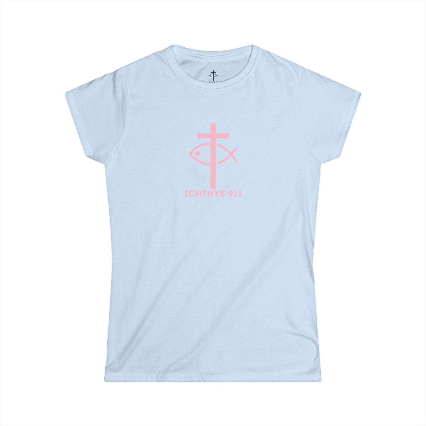 "Love, Hope, Faith - Love is the Greatest" - Inspirational Faith Tee for Women - Wear Your Faith - 1 Corinthians - ICHTHYS 911 - Pink Font