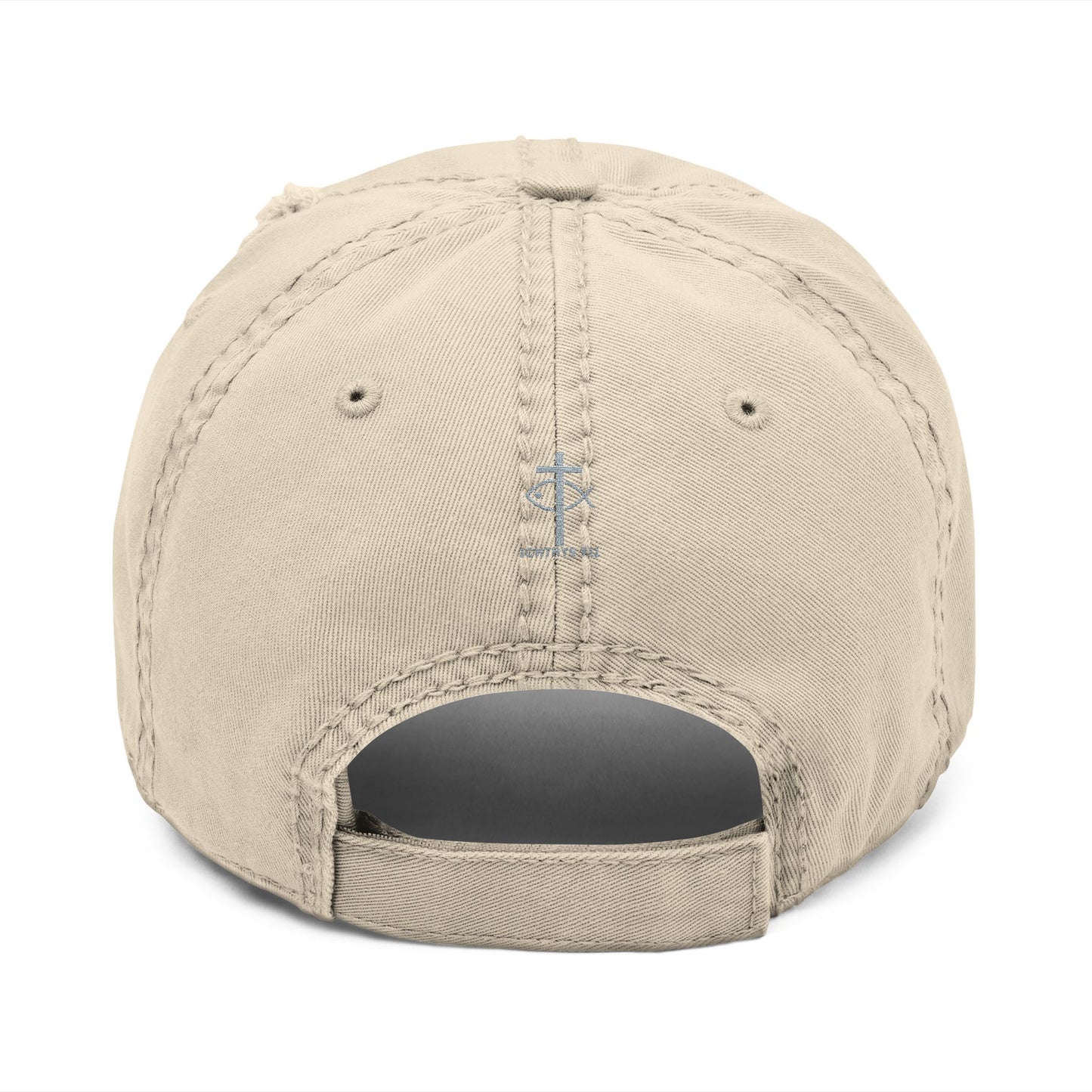 ICHTHYS 911 Embroidered Design - Distressed Hat with Casual Fashion - Accessory for Everyday Wear - ICHTHYS 911 Collection - This hat is very soft - Short stance - Everyone is loving this hat