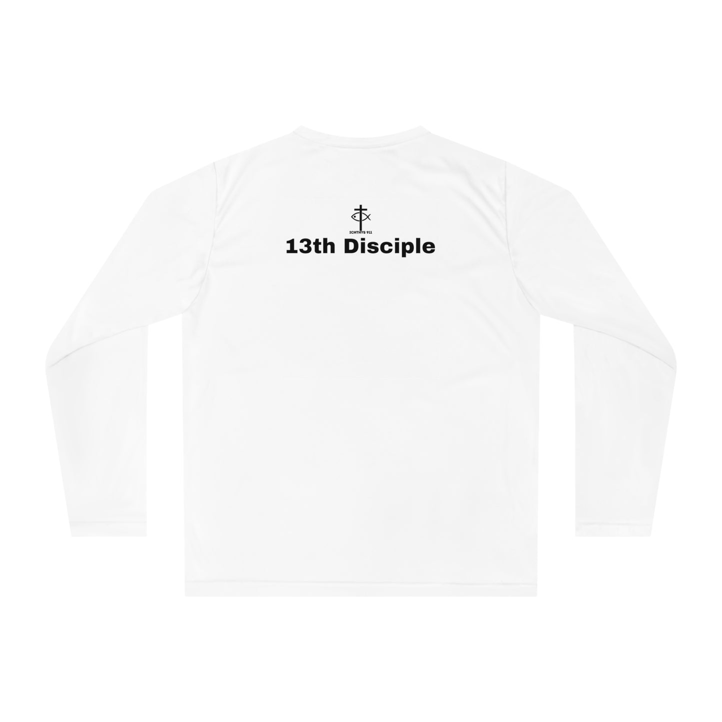 ICHTHYS 911 "13th Disciple Collection" 100% Moisture-Wicking Polyester - Athletic Fit - Unisex - Men - Women - Performance Long Sleeve Shirt - Christian Activewear